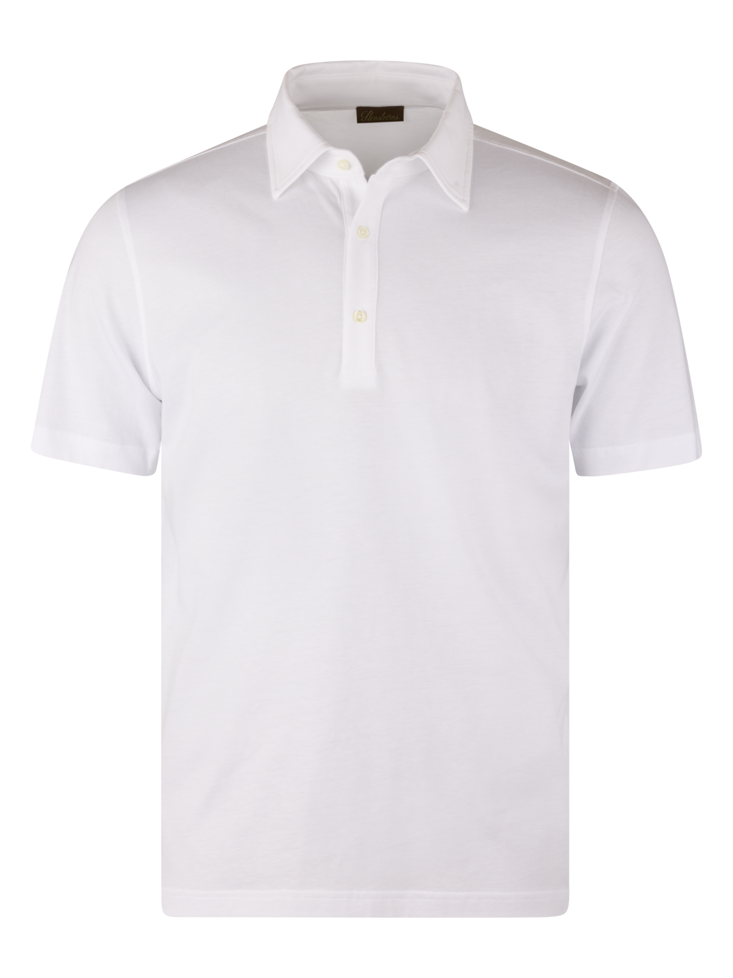 Stenströms Vit Pikétröja | Herr | Pikéer & T-shirts | Storlek: S | Vit | Enfärgad | Kort Ärm