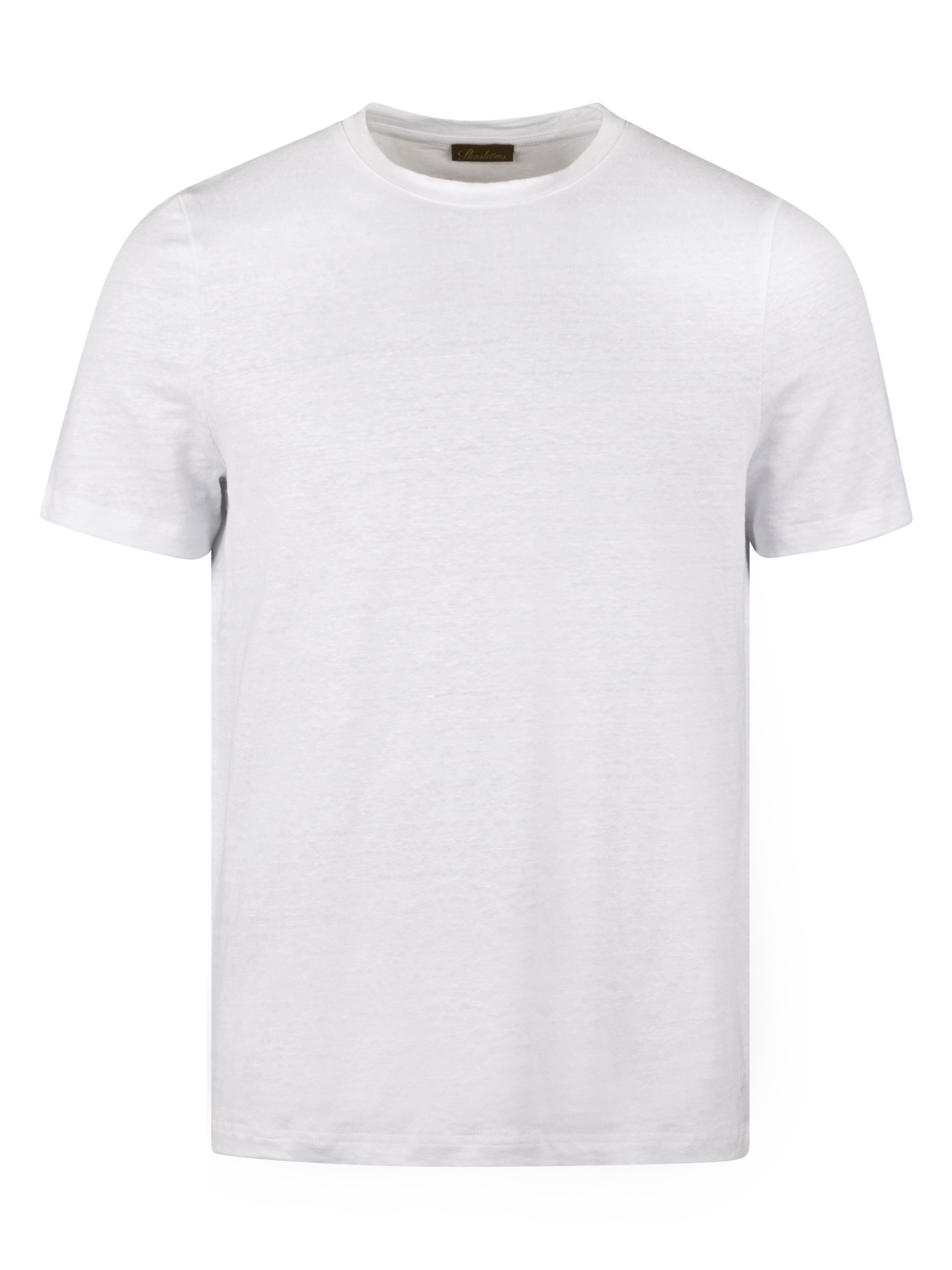 Stenströms White Linen T-Shirt | Men | Polos & T-shirts | Size: 3XL | White | Solid | Short Sleeves