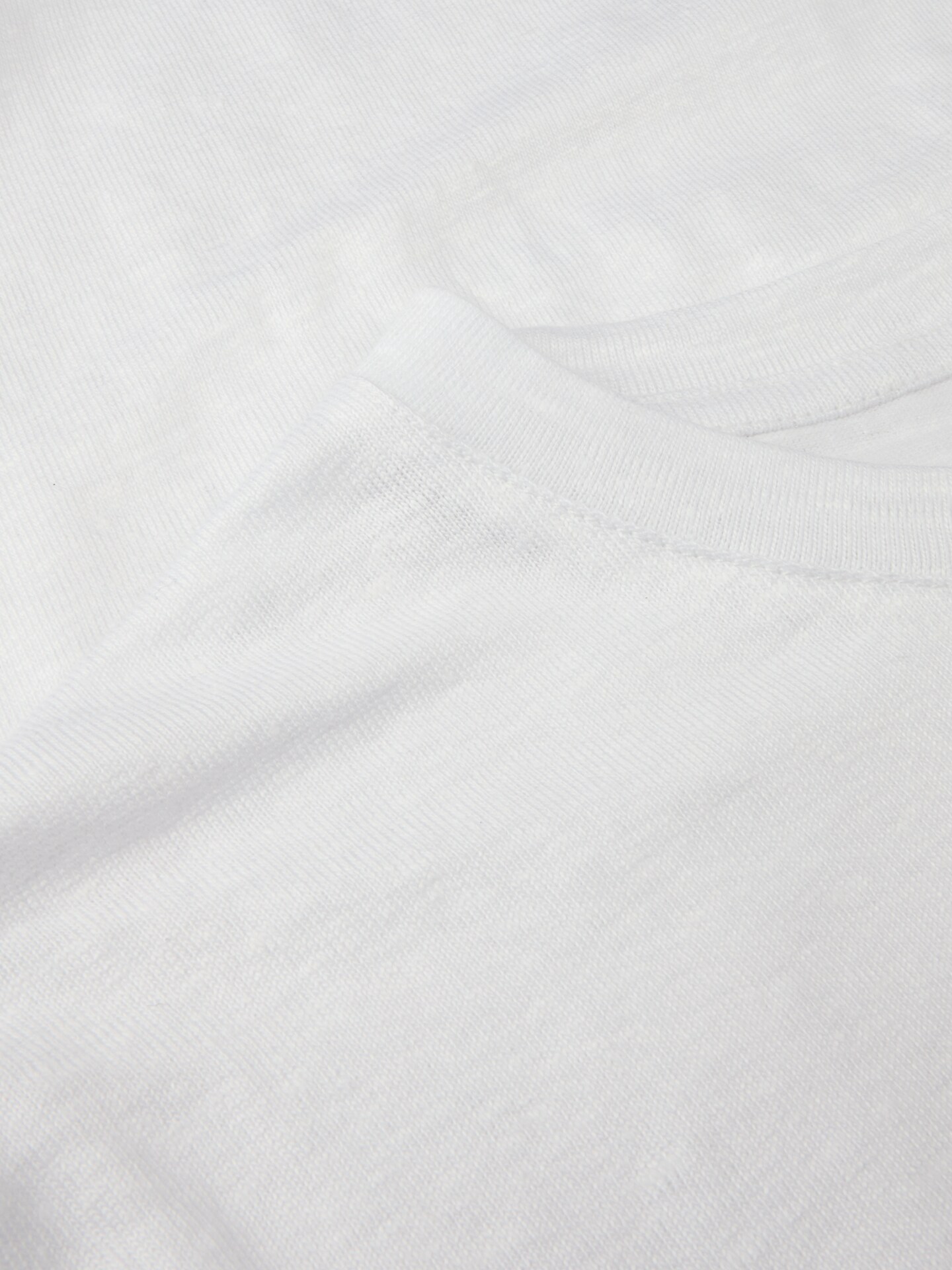 White Linen T-Shirt 