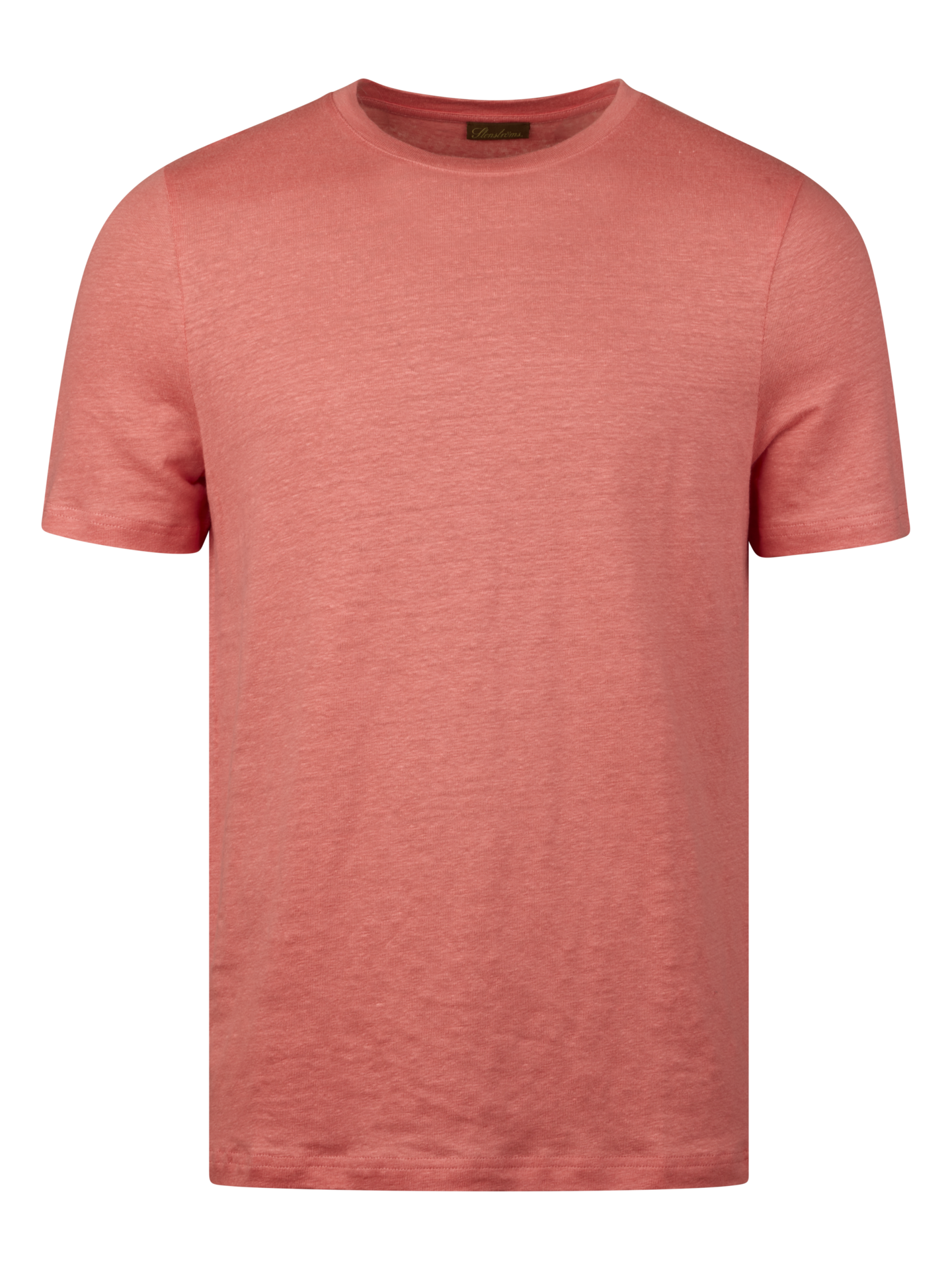 Stenströms Light red Linen T-Shirt | Men | Polos & T-shirts | Size: S | Light red | Solid | Short Sleeves