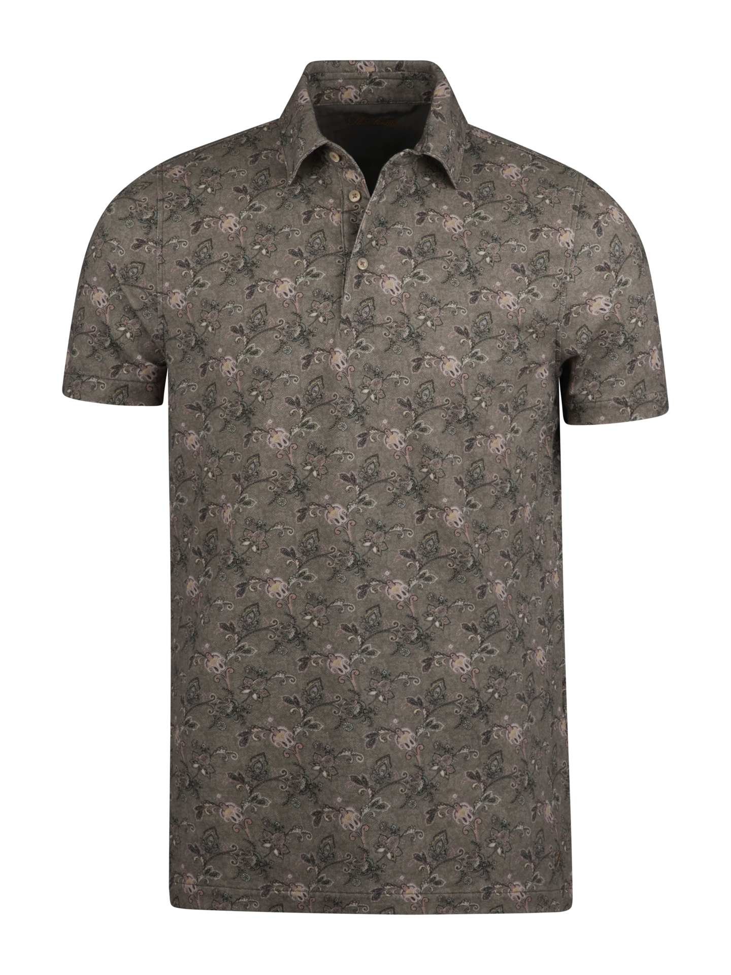 Stenströms Beige Paisley Polo Shirt | Men | Polos & T-shirts | Size: XXL | Beige | Print / Patterned | Short Sleeves