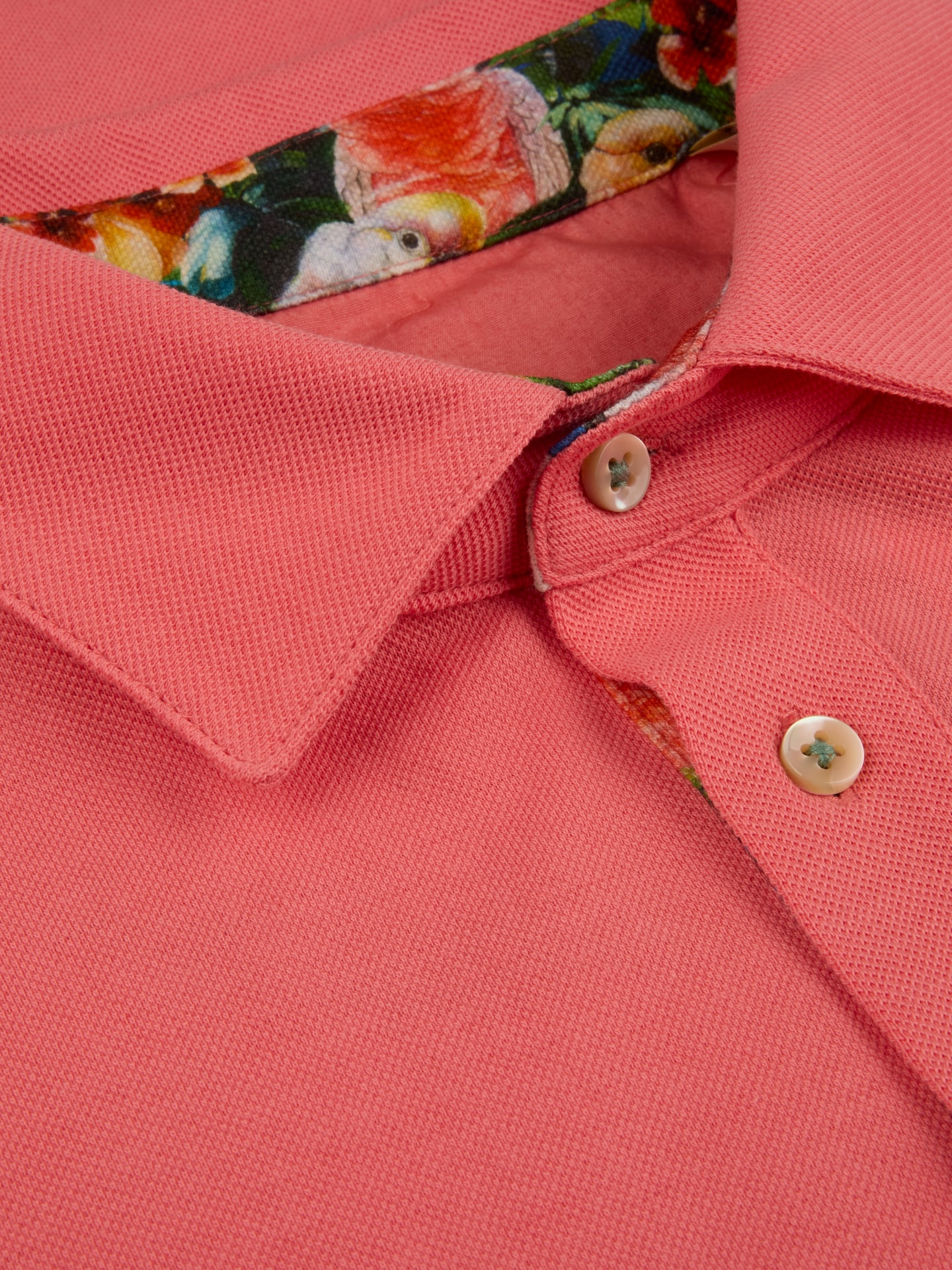 Red Contrast Polo Shirt 