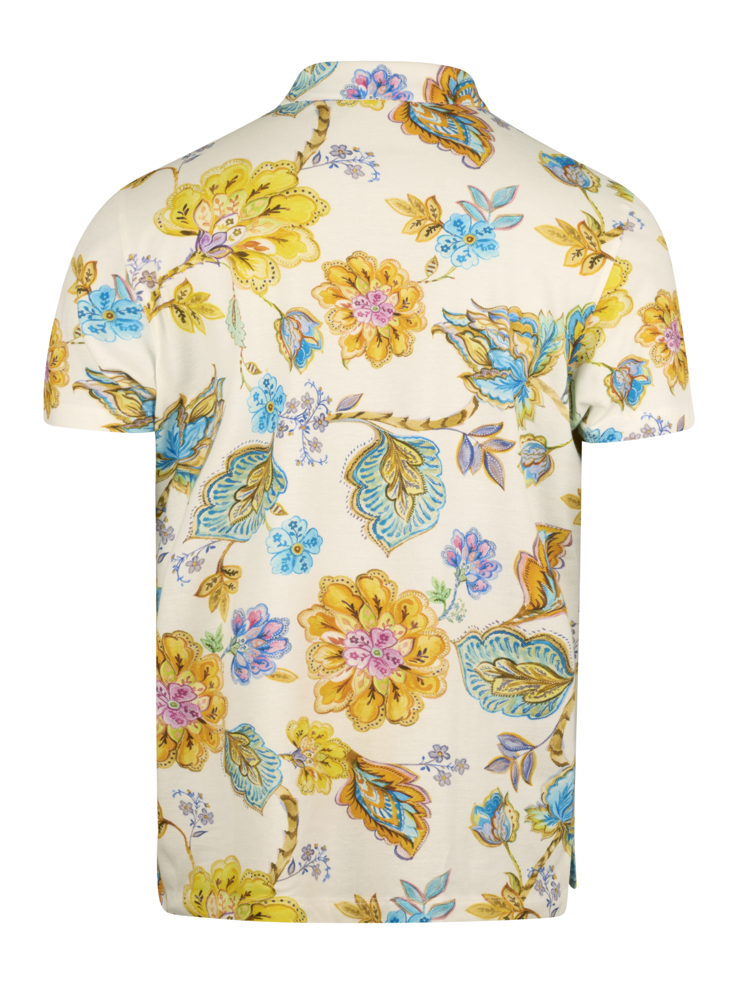White Patterned Polo Shirt