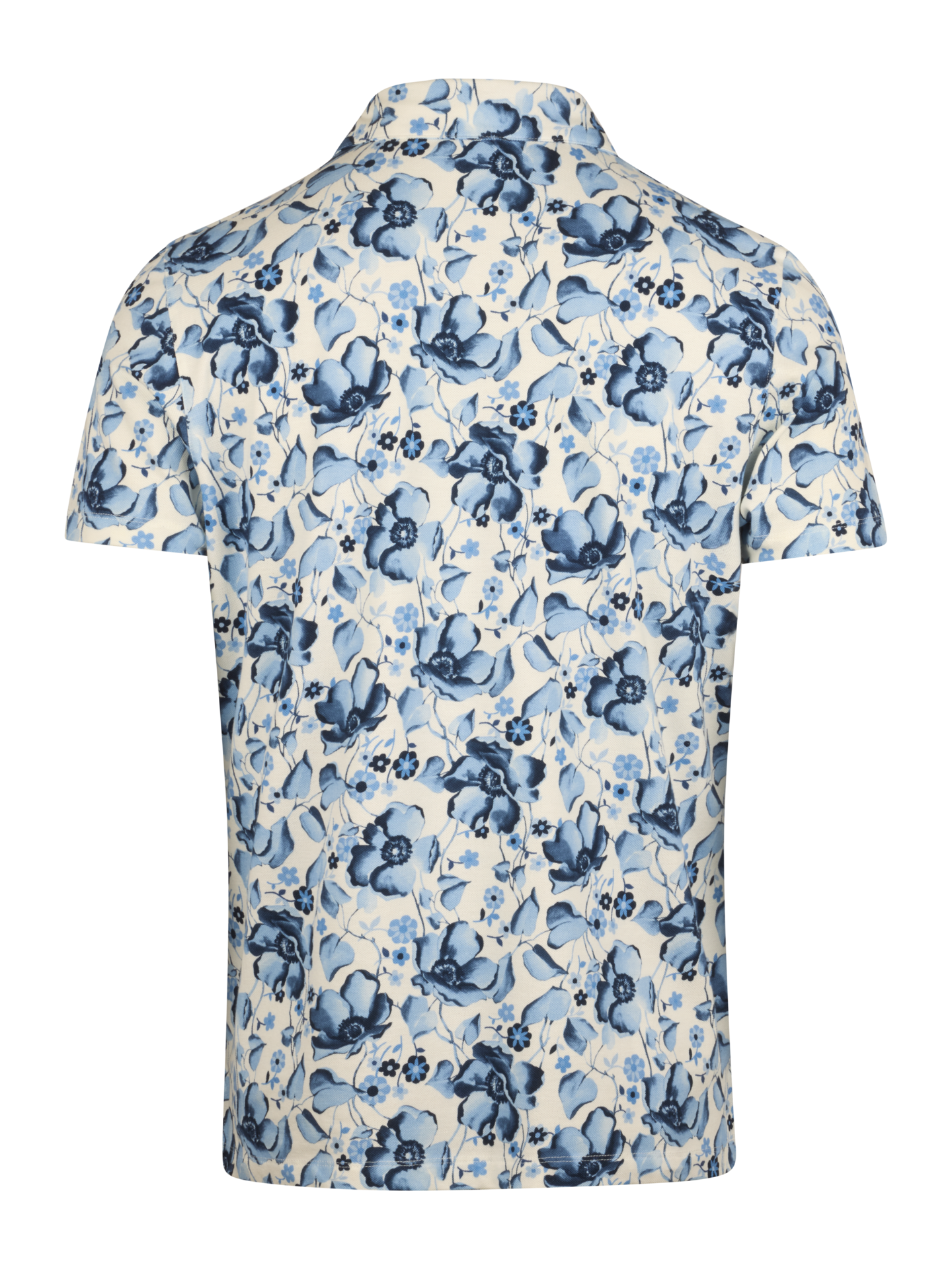 Blue Patterned Polo Shirt