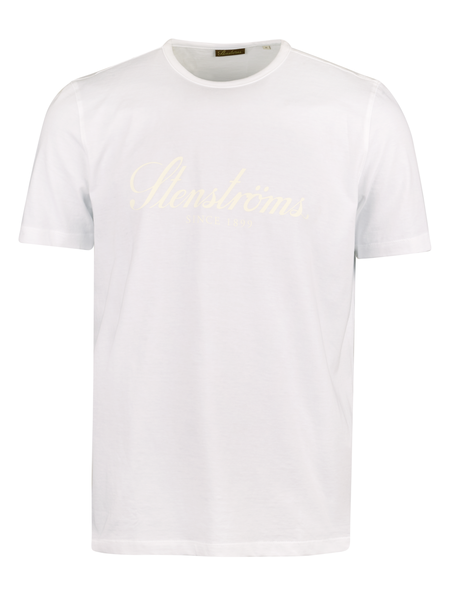 Stenströms Vit Bomulls T-Shirt | Herr | Pikéer & T-shirts | Storlek: S | Vit | Enfärgad | Kort Ärm