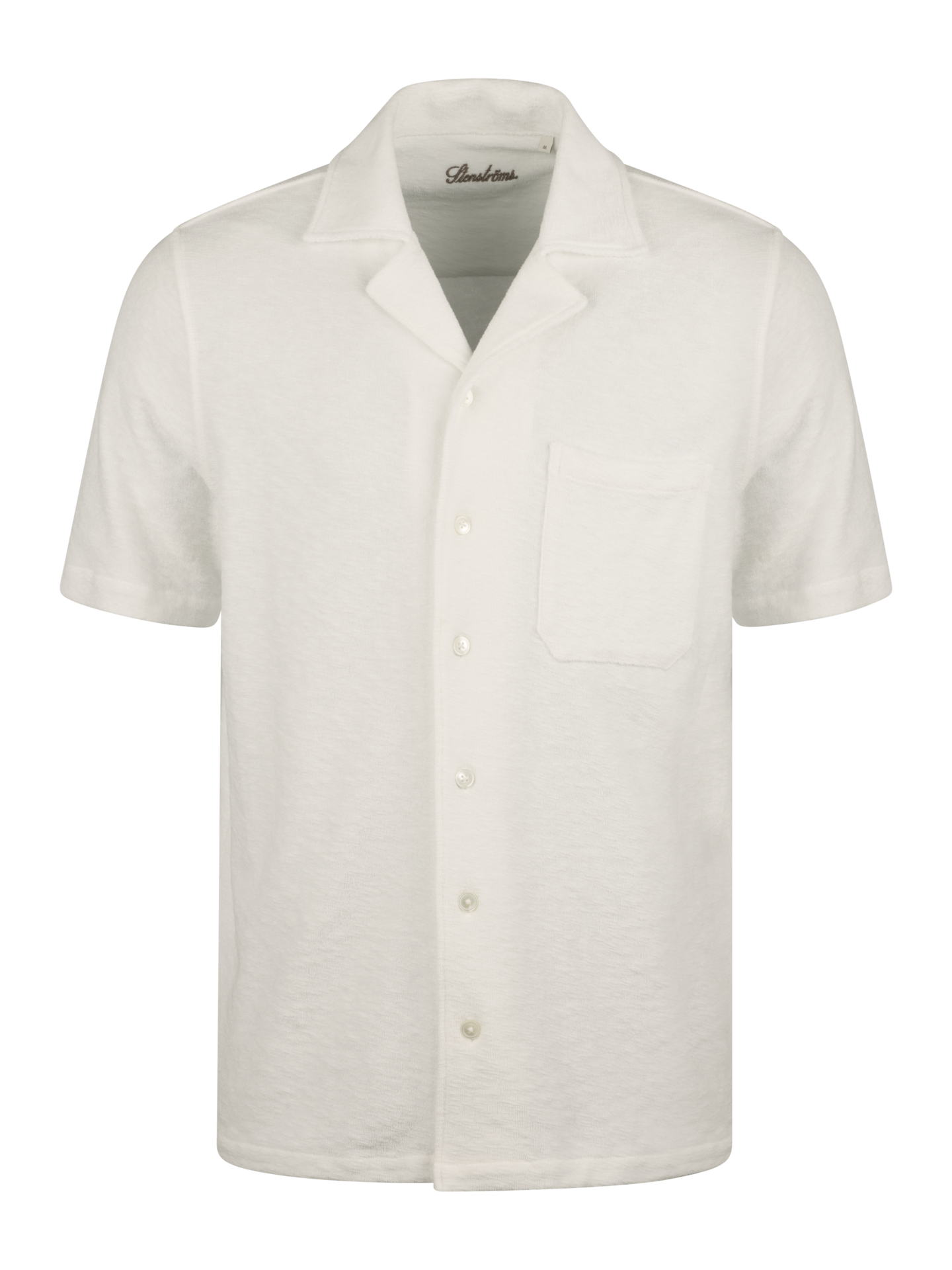 Stenströms Vit Pikétröja i Frotté | Herr | Pikéer & T-shirts | Storlek: 3XL | Vit | Enfärgad | Kort Ärm