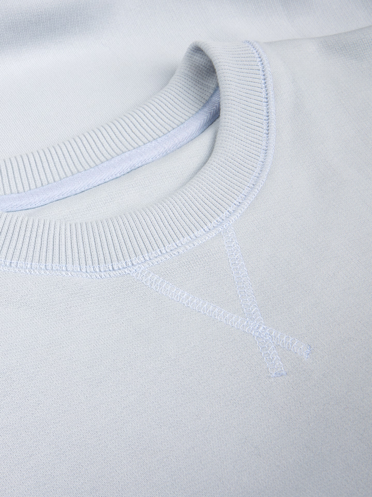 Lyseblå Sweatshirt med rund hals