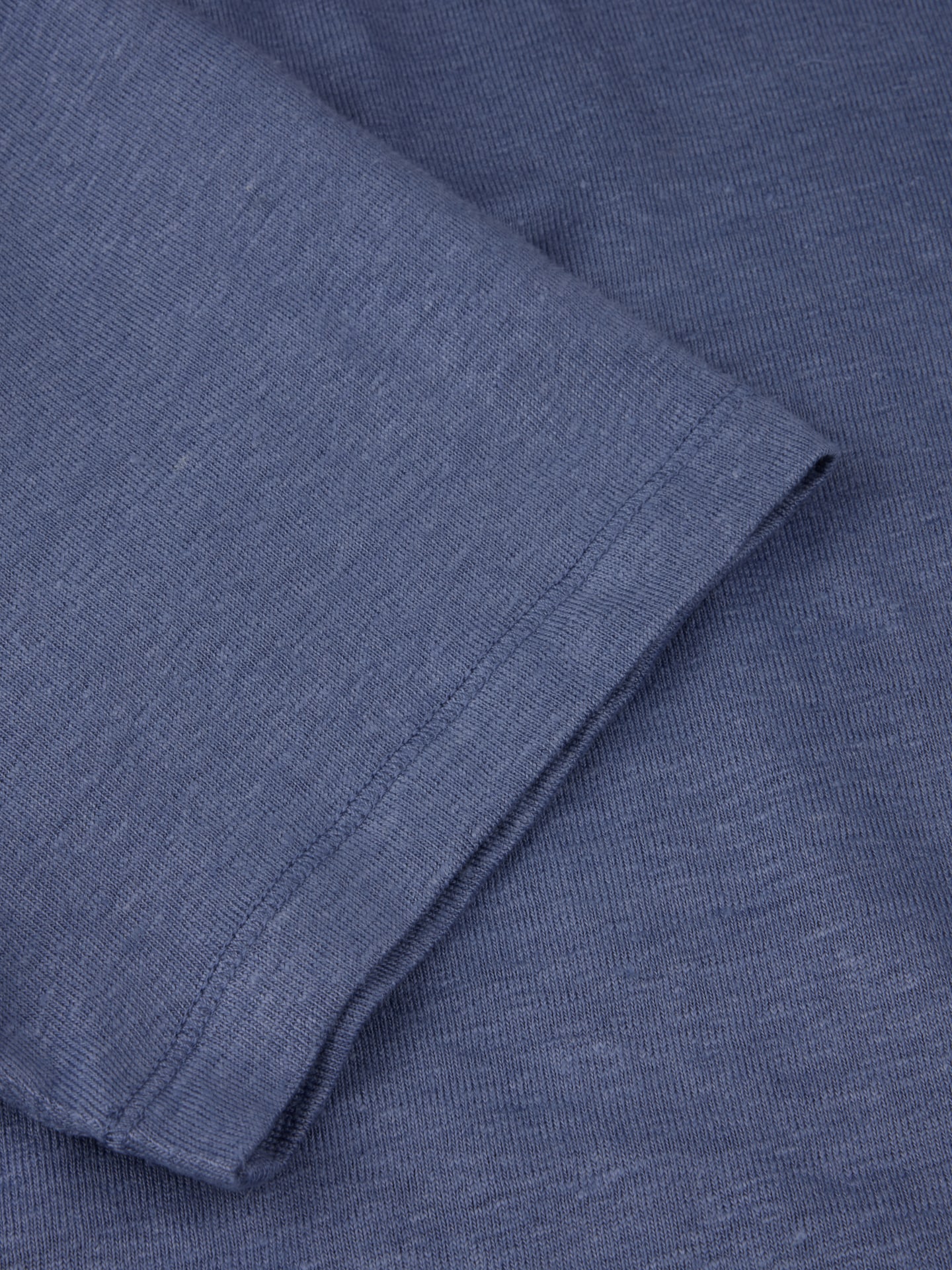 Dark blue Linen Polo Shirt 