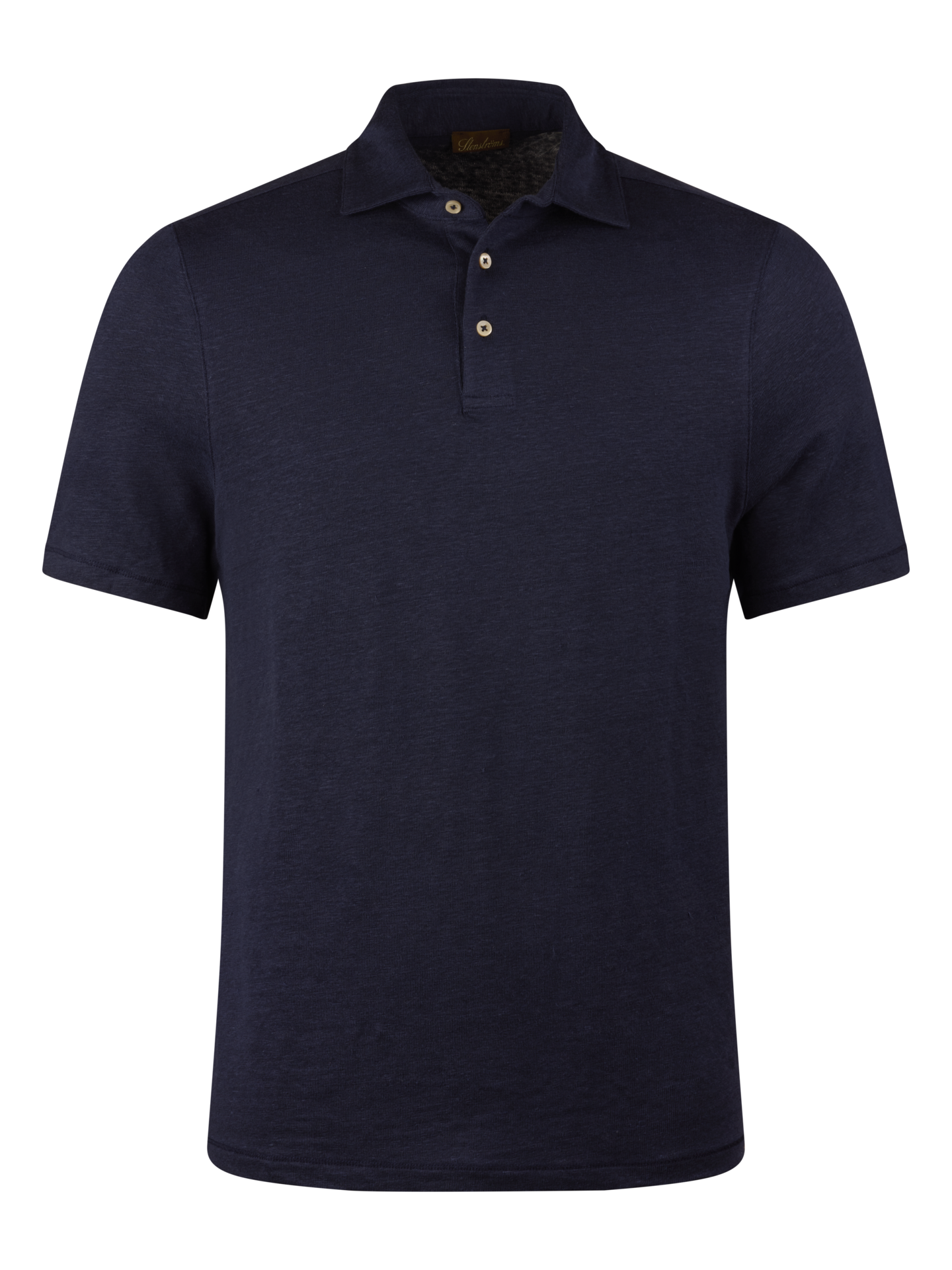 Stenströms Marinblå Linne Pikétröja | Herr | Pikéer & T-shirts | Storlek: 3XL | Marinblå | Enfärgad | Kort Ärm