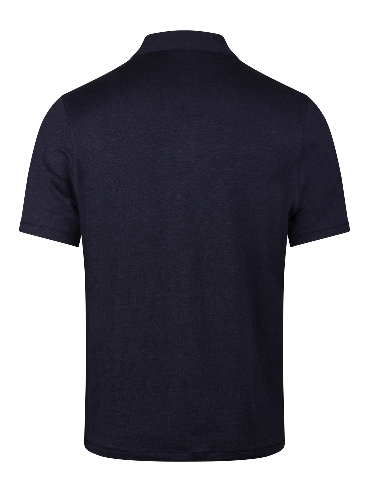 Navy blau Leinen-Polohemd