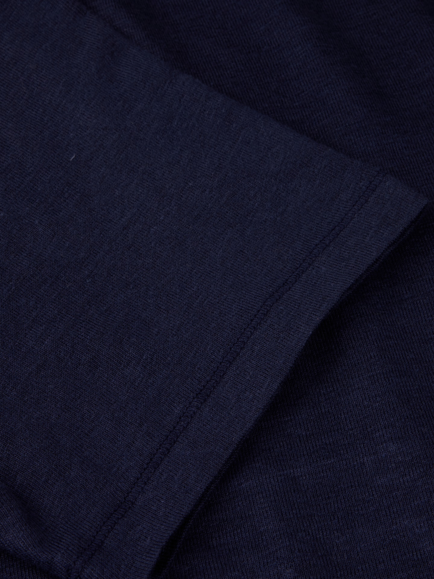 Navy blau Leinen-Polohemd