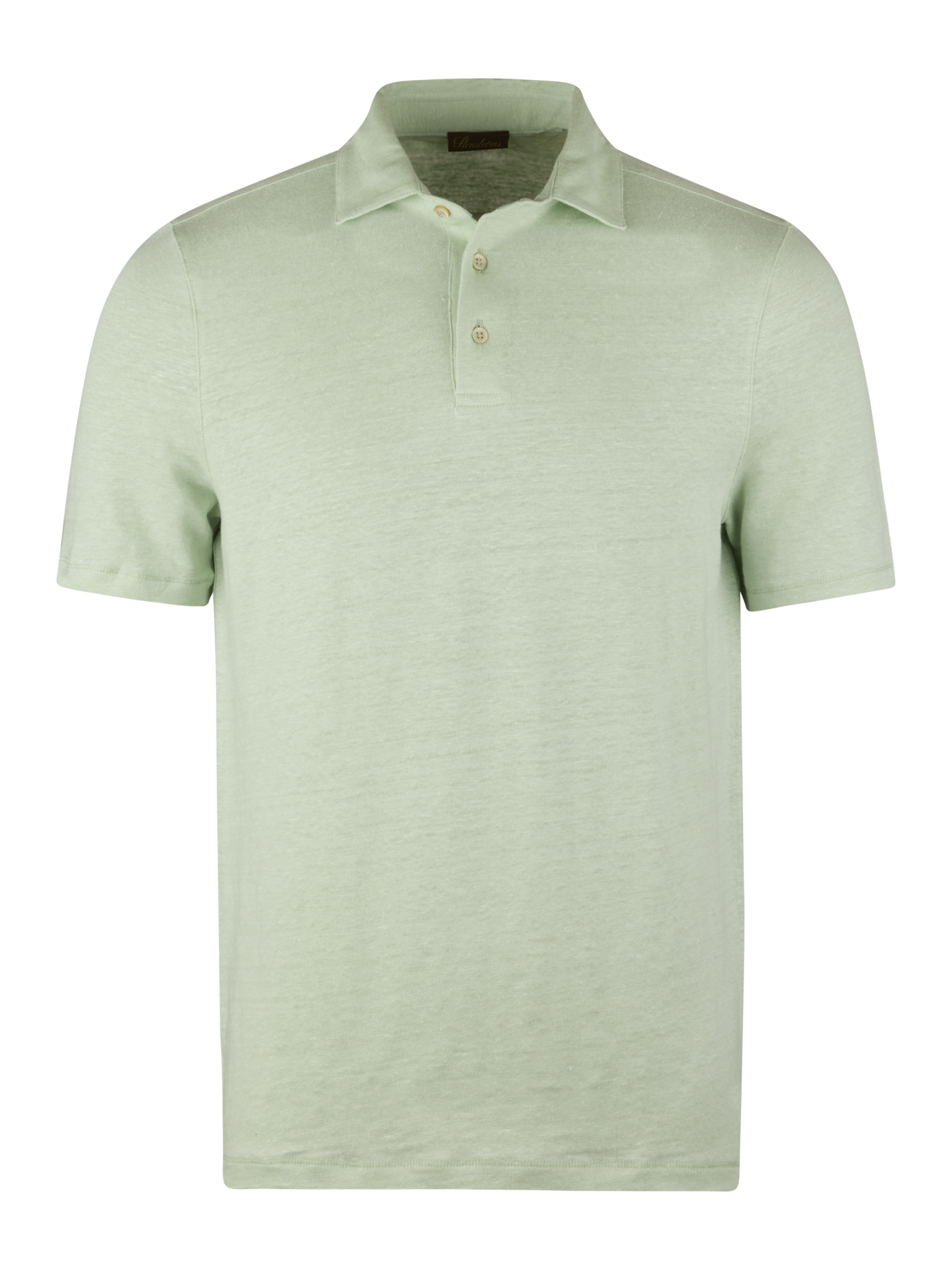 Stenströms Grön Linne Pikétröja | Herr | Pikéer & T-shirts | Storlek: L | Grön | Enfärgad | Kort Ärm