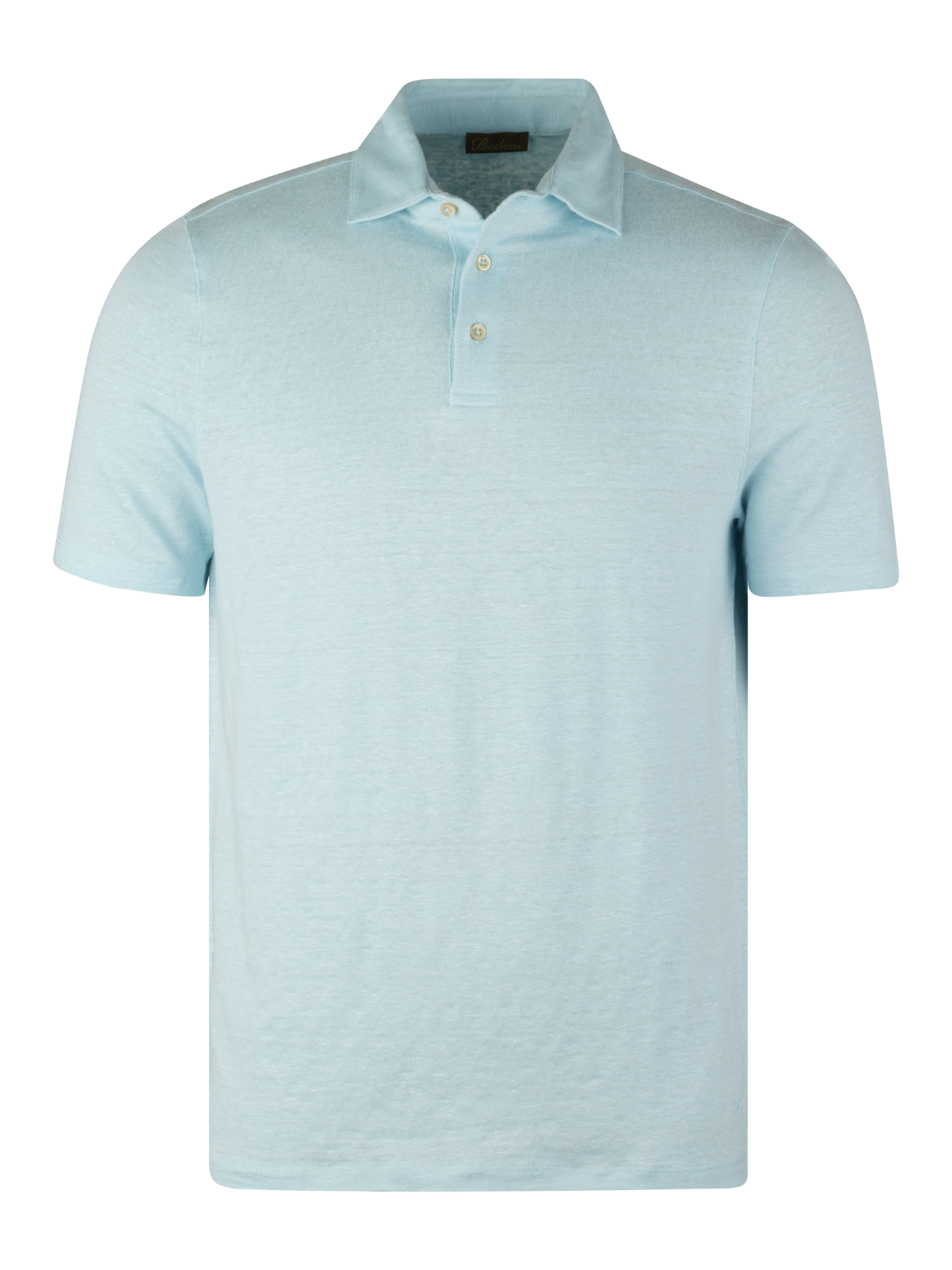 Stenströms Blue Linen Polo Shirt | Men | Polos & T-shirts | Size: S | Blue | Solid | Short Sleeves