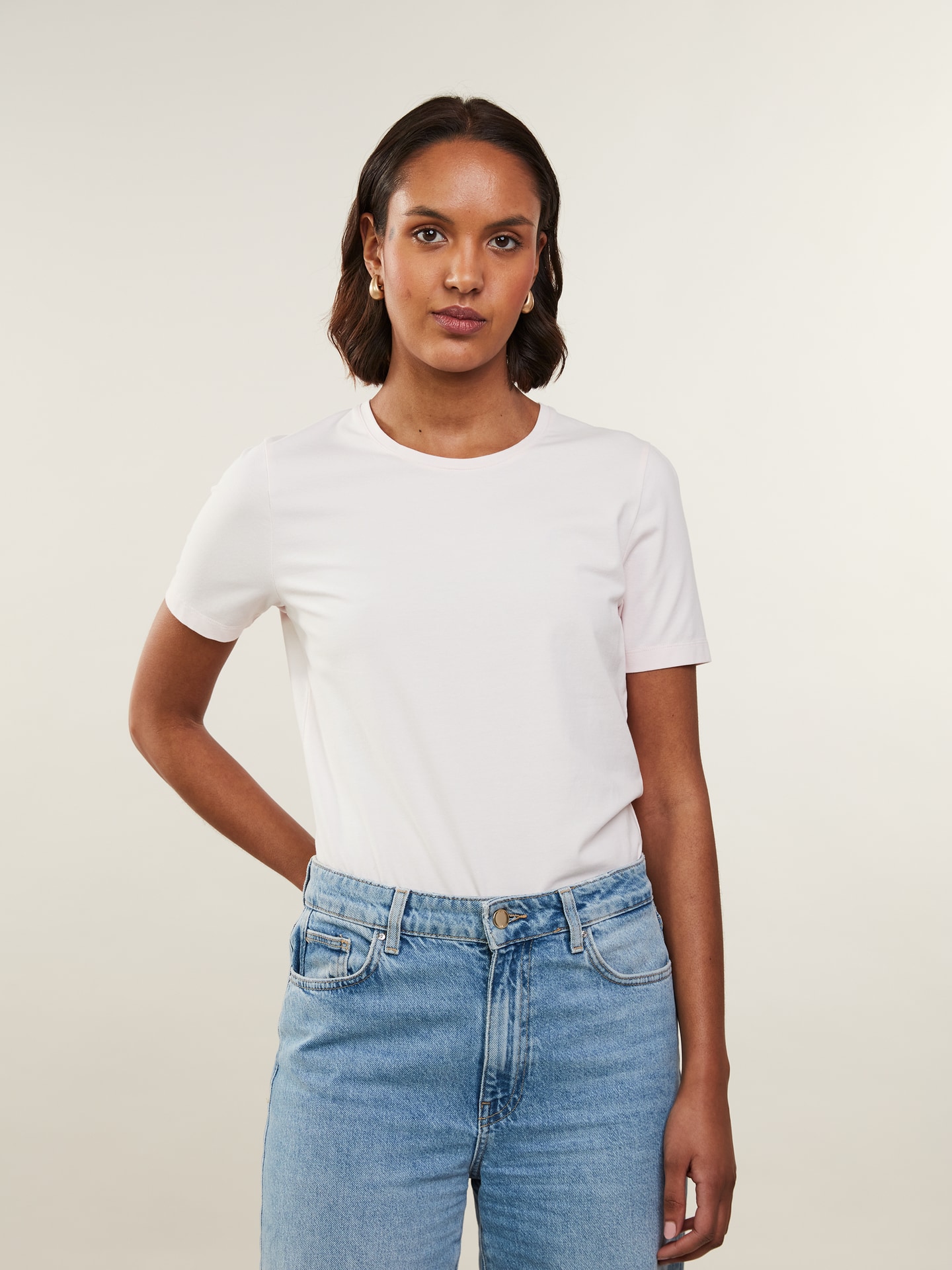 Jersey-T-Shirt Hell rosa Samina 
