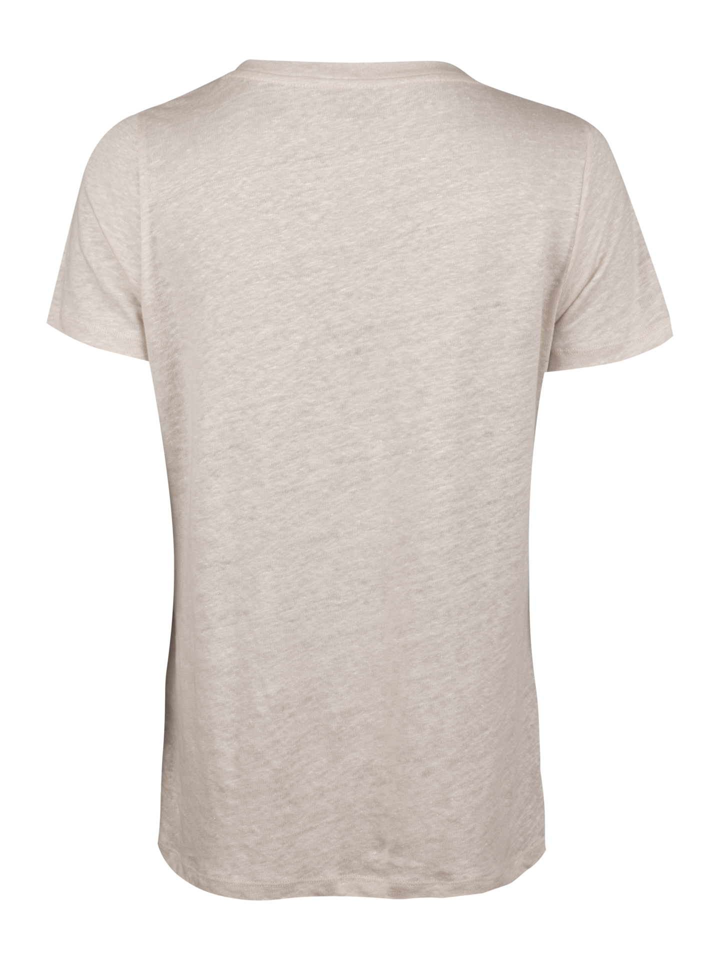 Leinen T-shirt mit V-Kragen Offwhite Evy 
