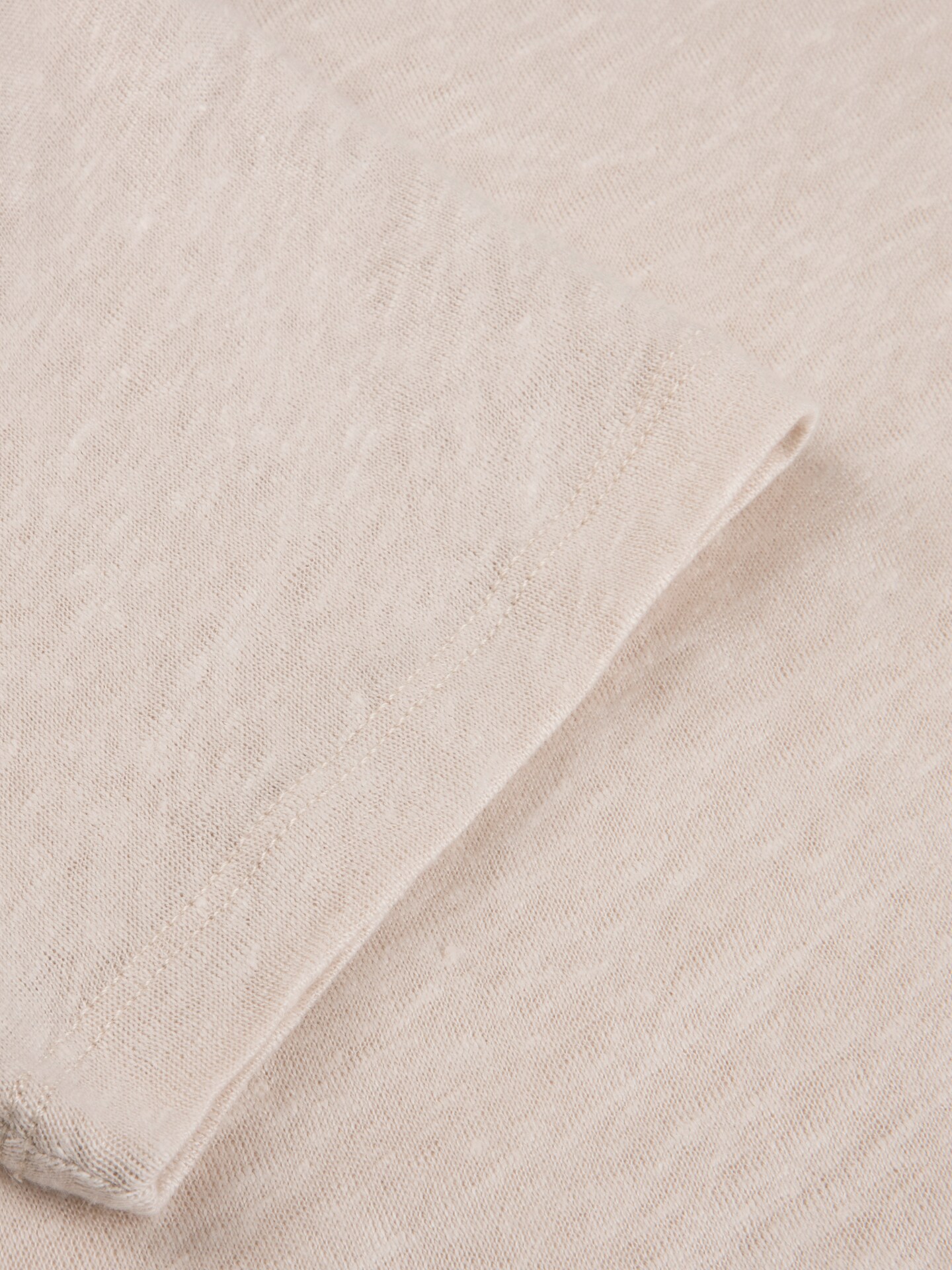 Leinen T-shirt mit V-Kragen Offwhite Evy 
