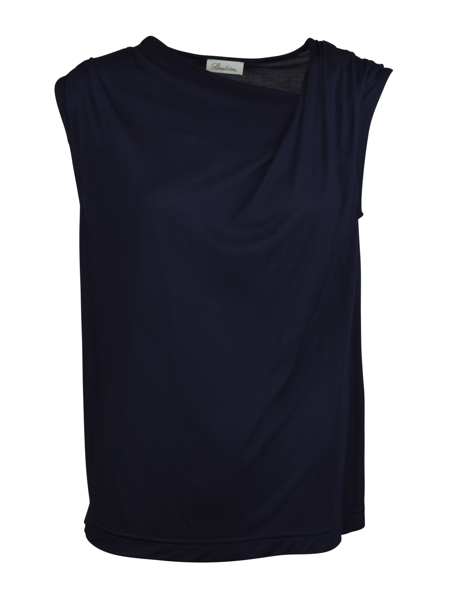 Stenströms Halina Navy Jersey Top | Women | Tops | Size: L | Navy | Solid | Sleeveless