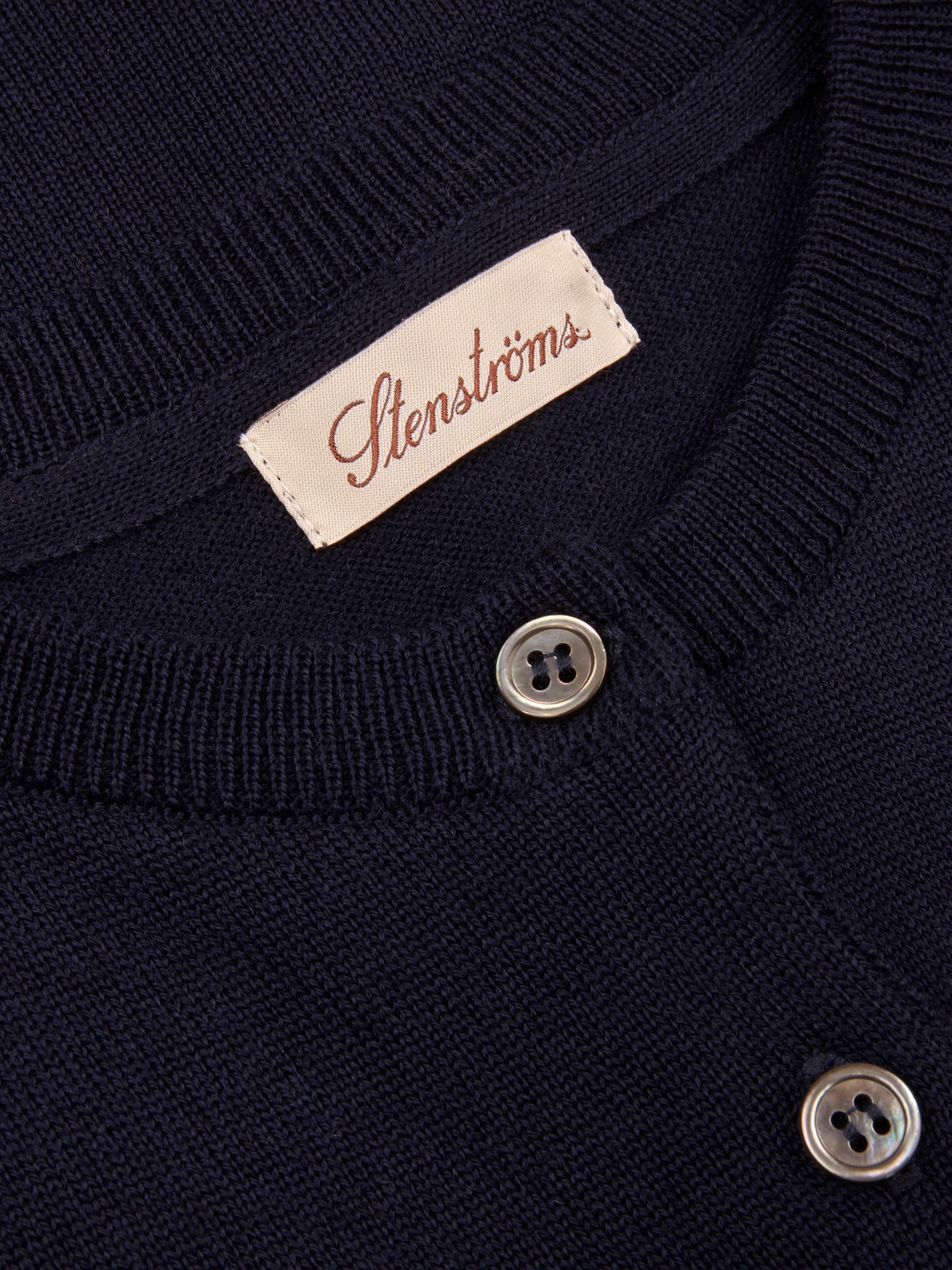 Sigrid Navy Merino Wool Cardigan