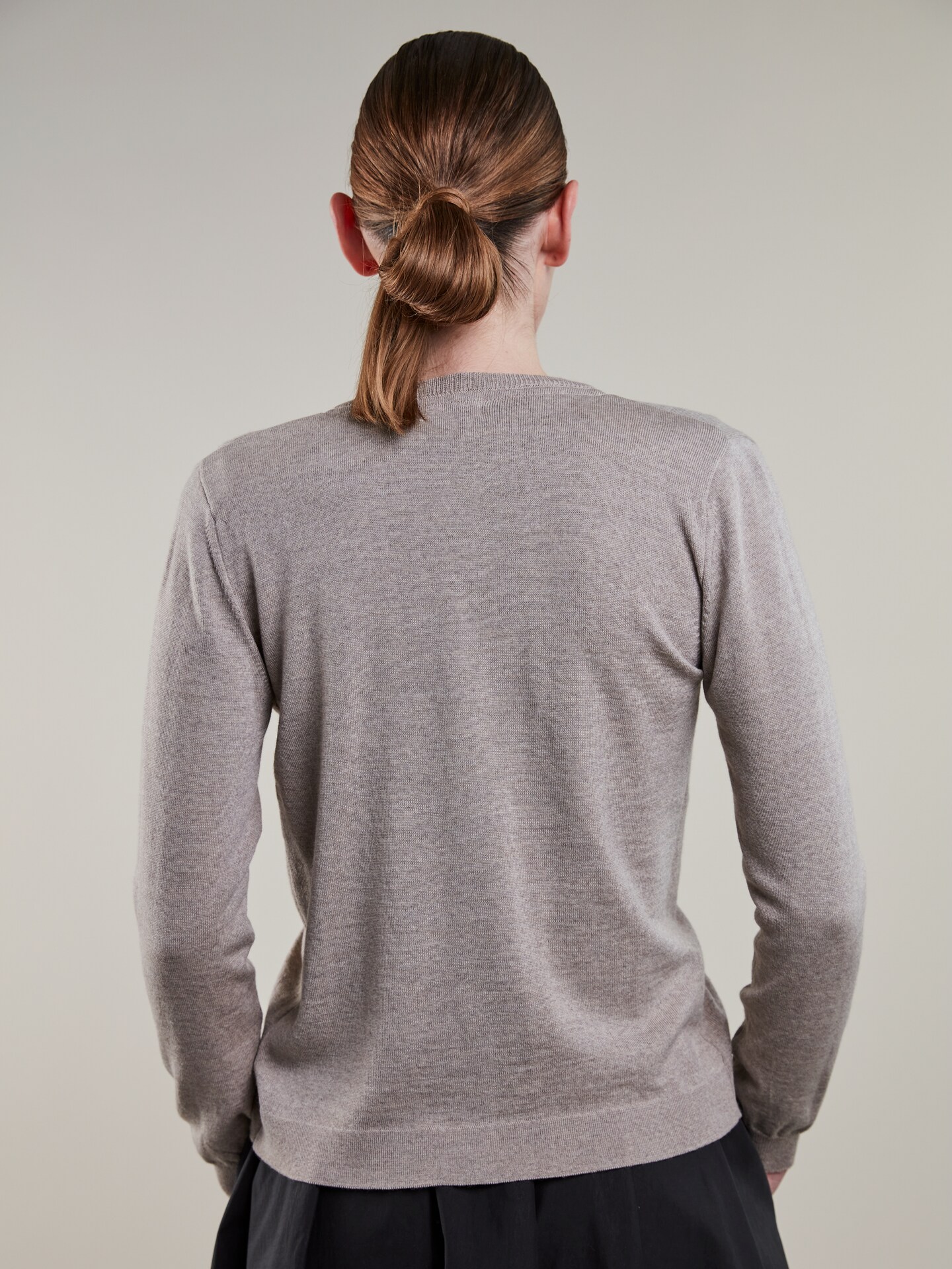 Sigrid Beige cardigan i merinould