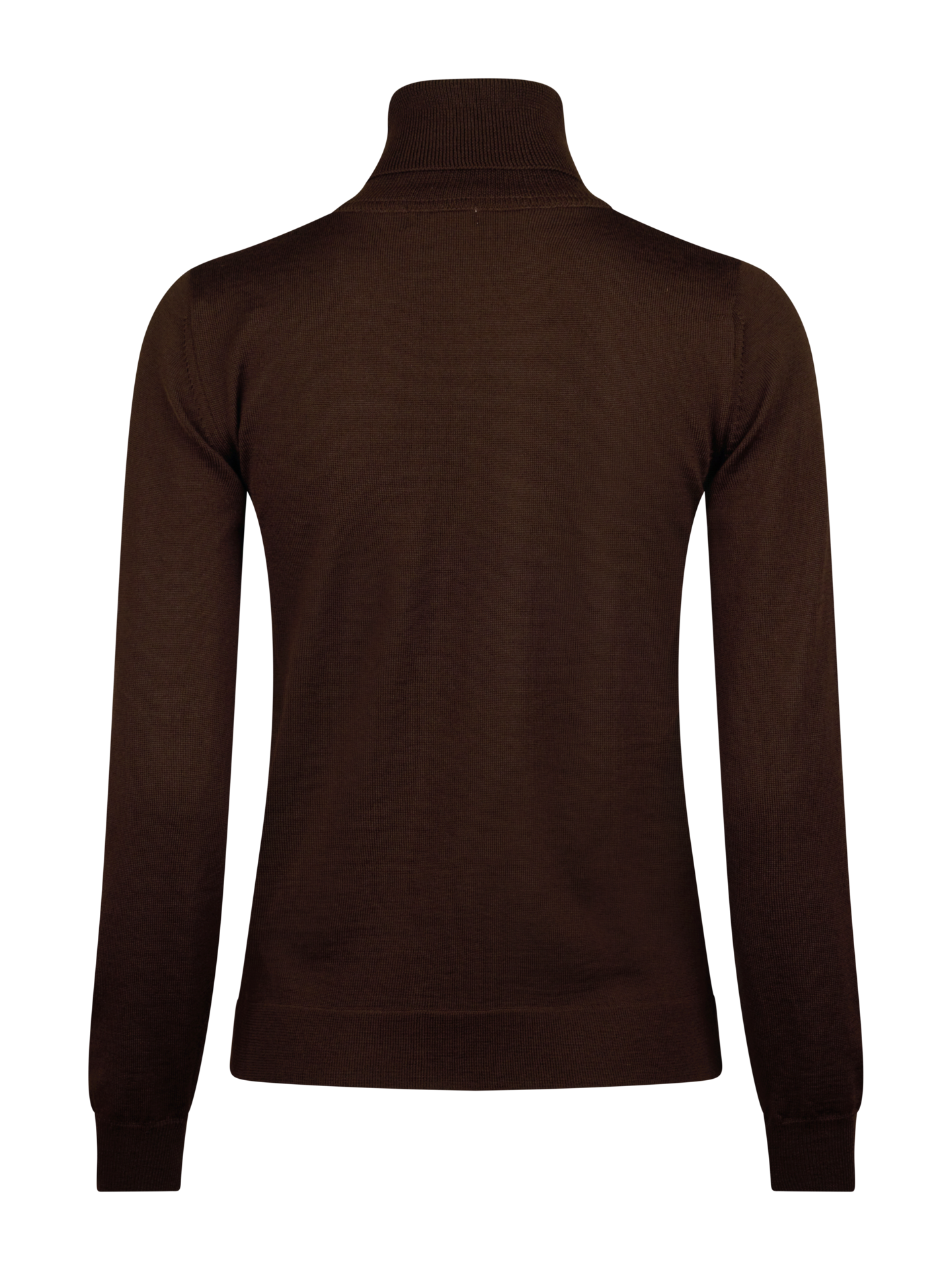 Silja Dark brown Merino Wool Roll Neck