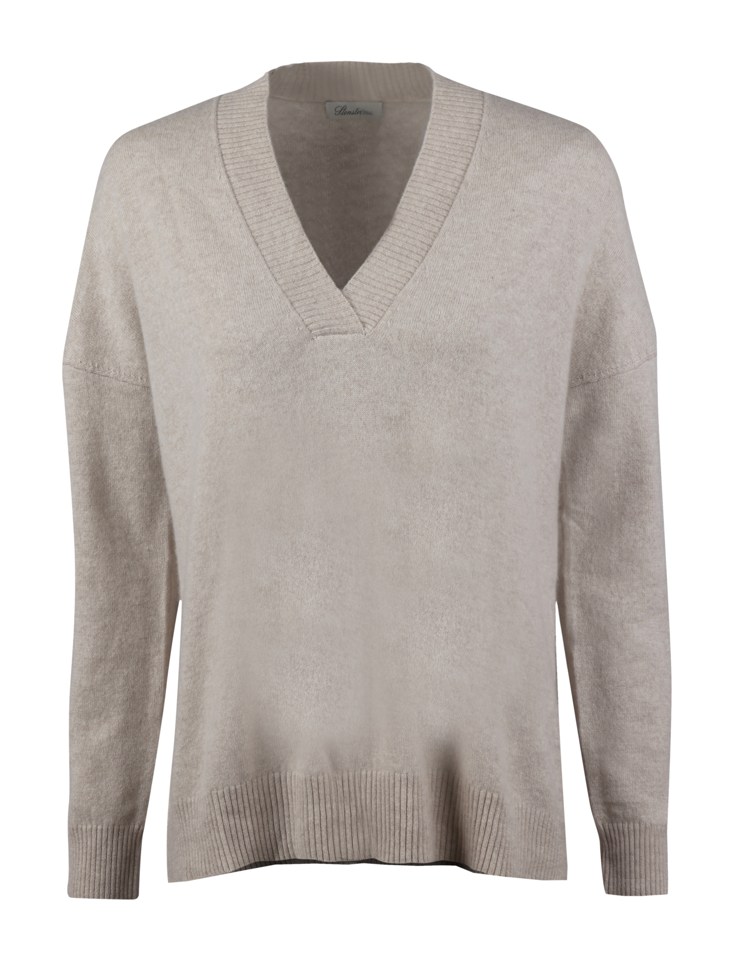 Ladies grey store v neck jumper