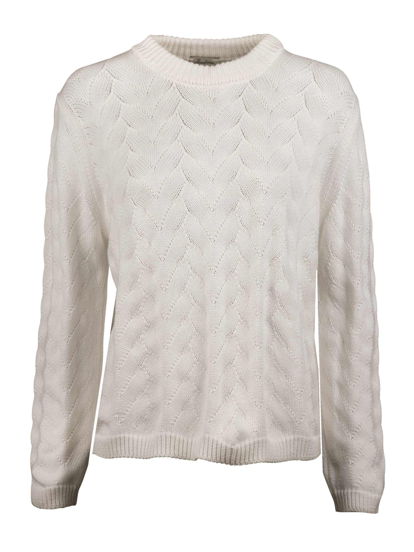 Stenströms Henrietta Offwhite Kabelstickad Tröja | Dam | Damtröjor & Stickat | Oversize | Storlek: S | Offwhite | Kabelstickad | Lång Ärm
