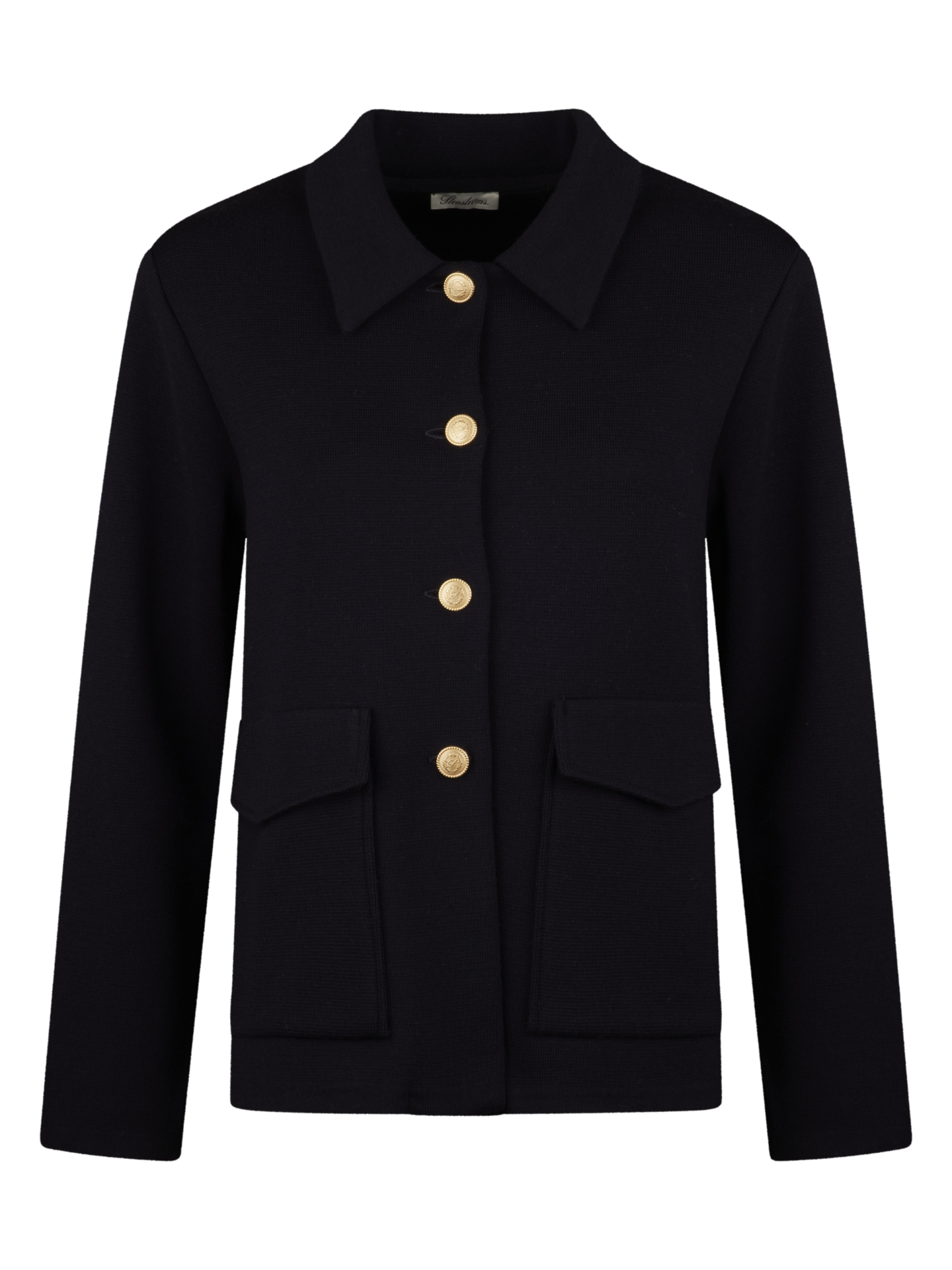 Indiana Navy Merino Wool Cardigan Stenstroms