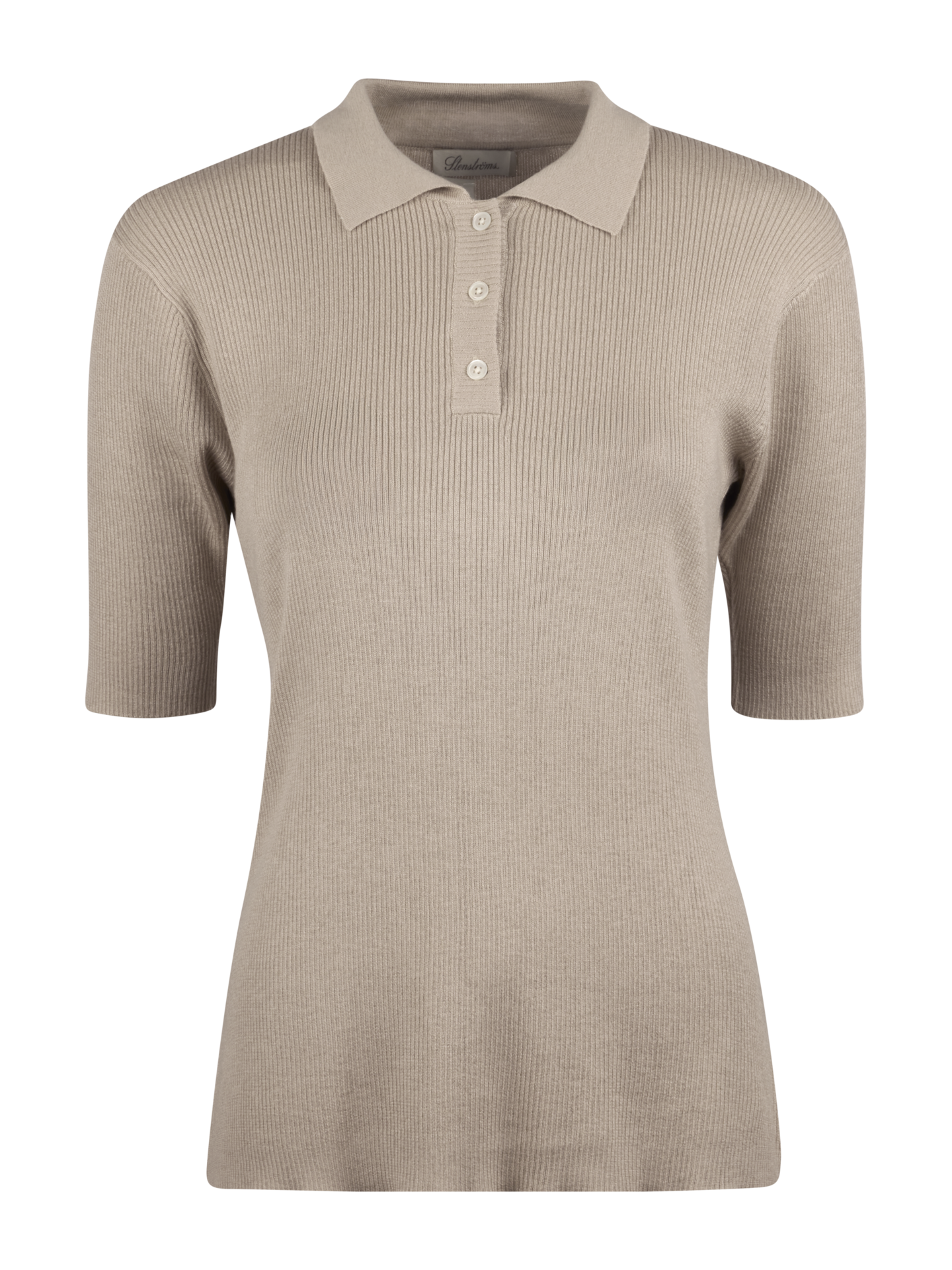 Stenströms Jimena Light beige Polo Shirt | Women | Women's knitwear & sweaters | Size: S | Light beige | Solid | Short Sleeves
