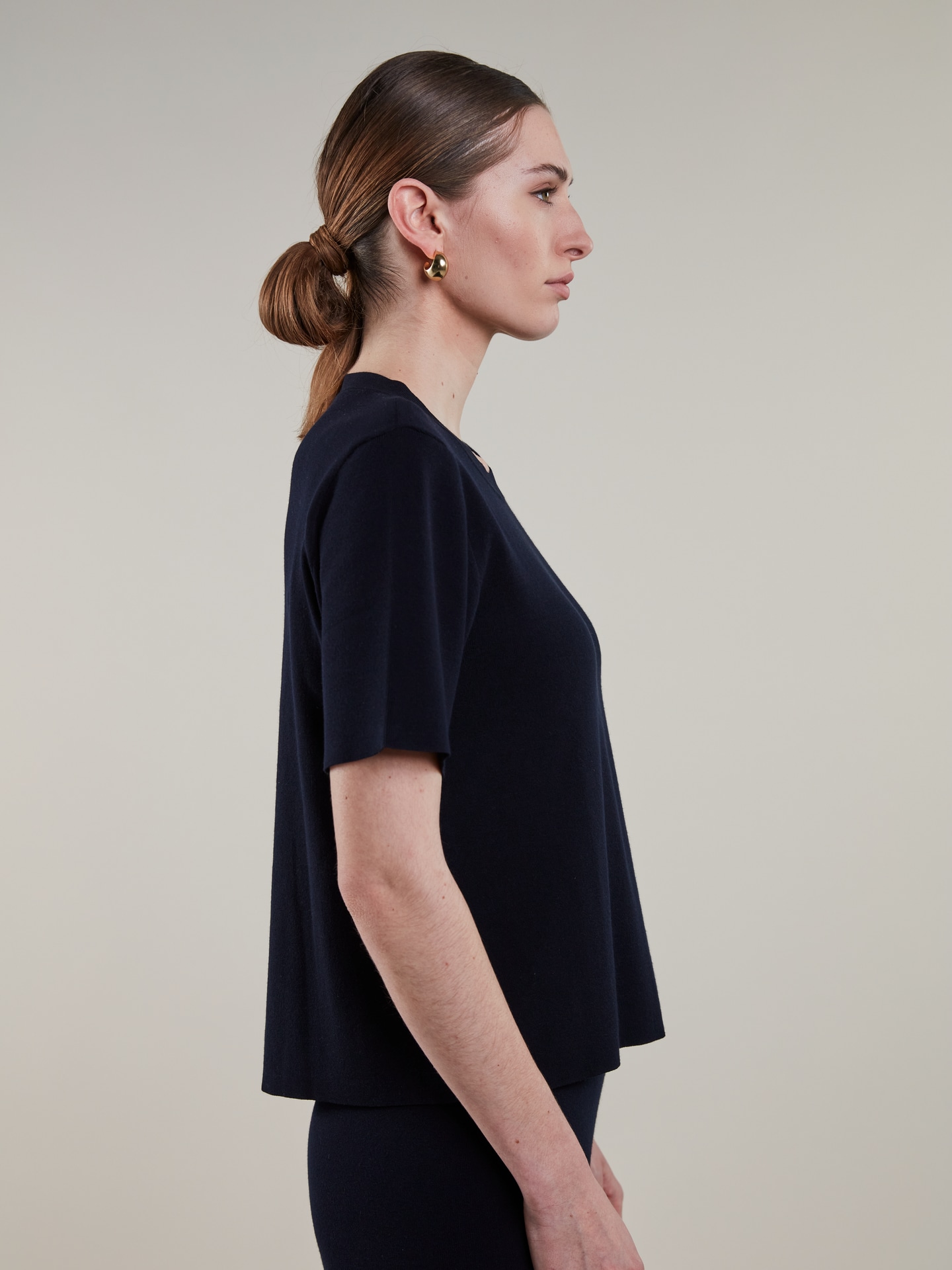 Juliana Navy Knitted Top
