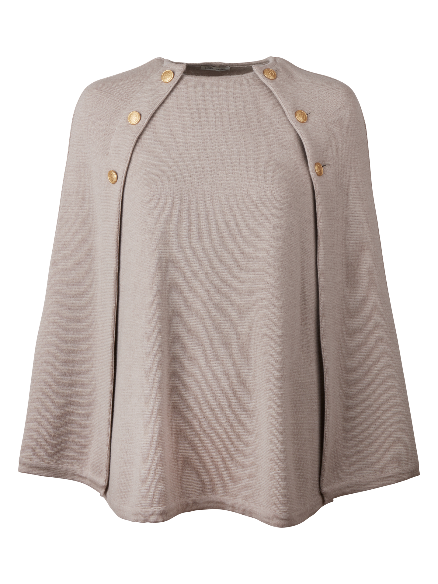 Stenströms Mary Beige Merinoull Cape | Dam | Damtröjor & Stickat | Storlek: XS | Beige | Enfärgad