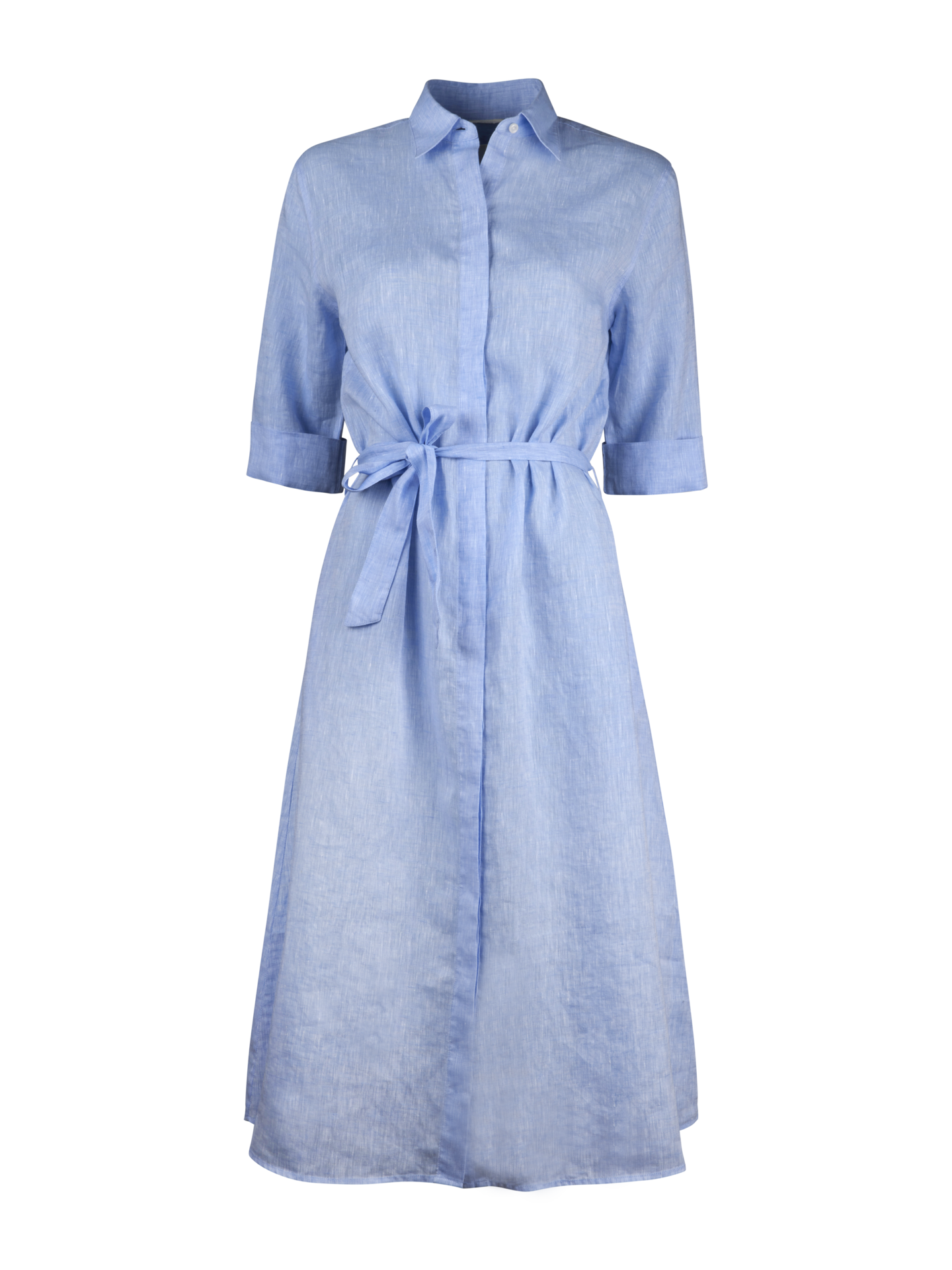 Stenströms Helen Ljusblå Linneklänning | Dam | Klänningar | Feminine | Storlek: XXL | Ljusblå | Enfärgad | 3/4 Ärm