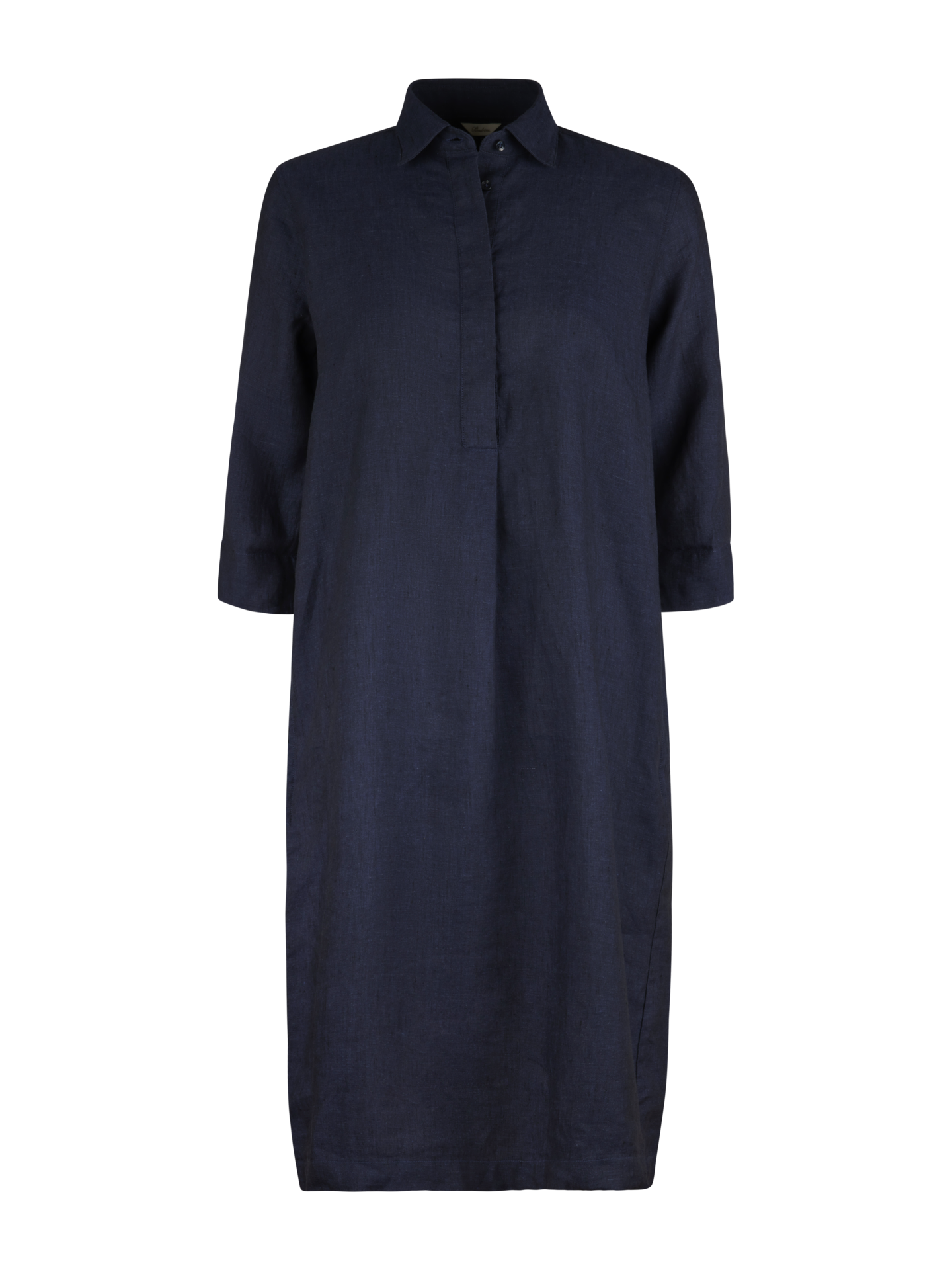 Aud Navy Linen Dress