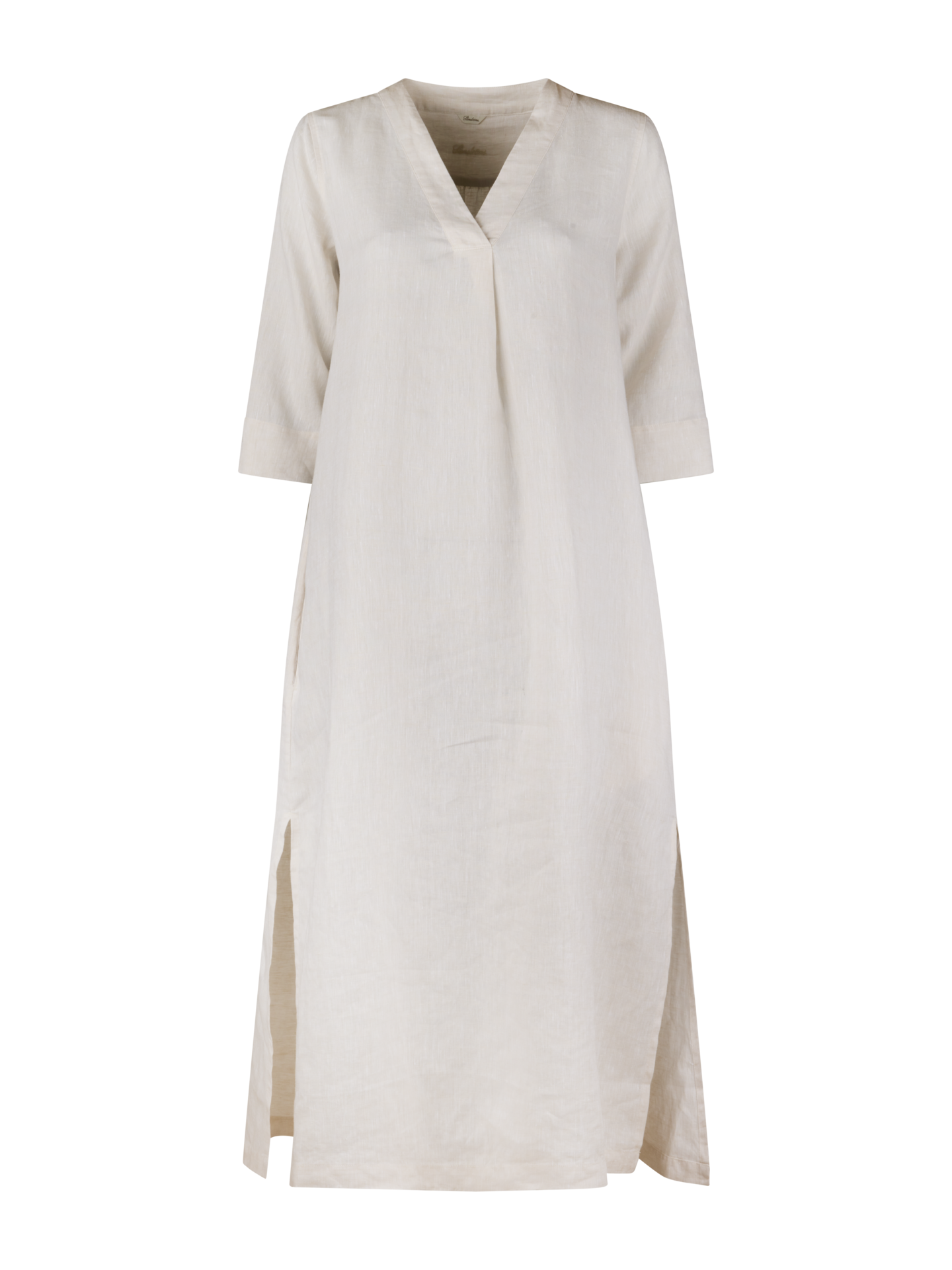 Stenströms Julia Beige Linneklänning | Dam | Klänningar | Storlek: XXL | Beige | Enfärgad | 3/4 Ärm
