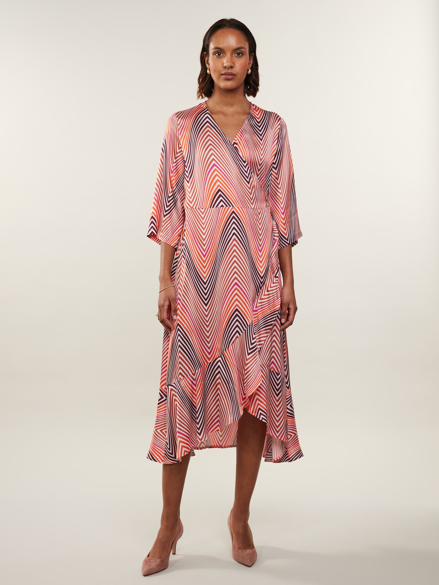 Joelle Dark orange Patterned Dress