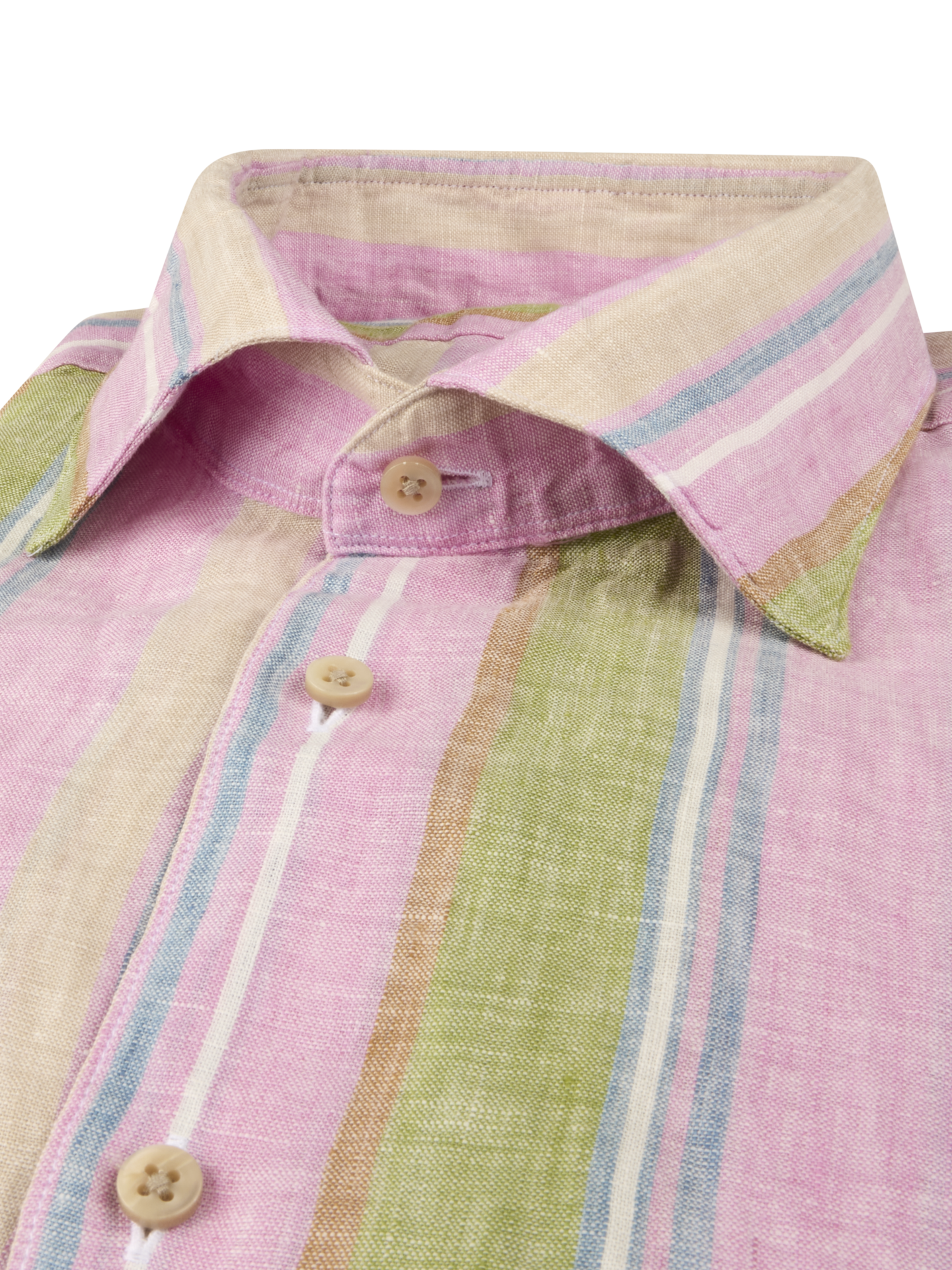 Pink Striped Linen Shirt