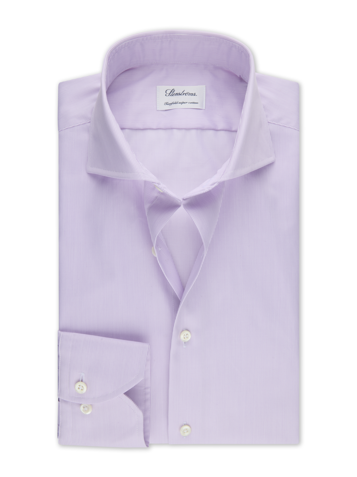 Stenströms Light purple Pinstriped Twill Shirt | Men | Men's Shirts | Fitted Body | Size: 45 | Light purple | Striped | Long Sleeves