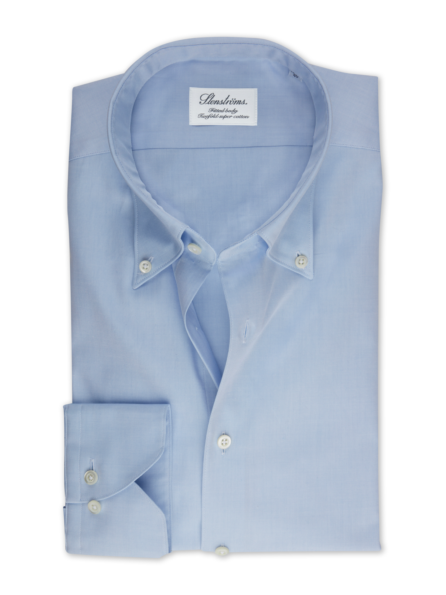Stenströms Light blue Oxford Shirt | Men | Men's Shirts | Fitted Body | Size: 37 | Light blue | Solid | Long Sleeves