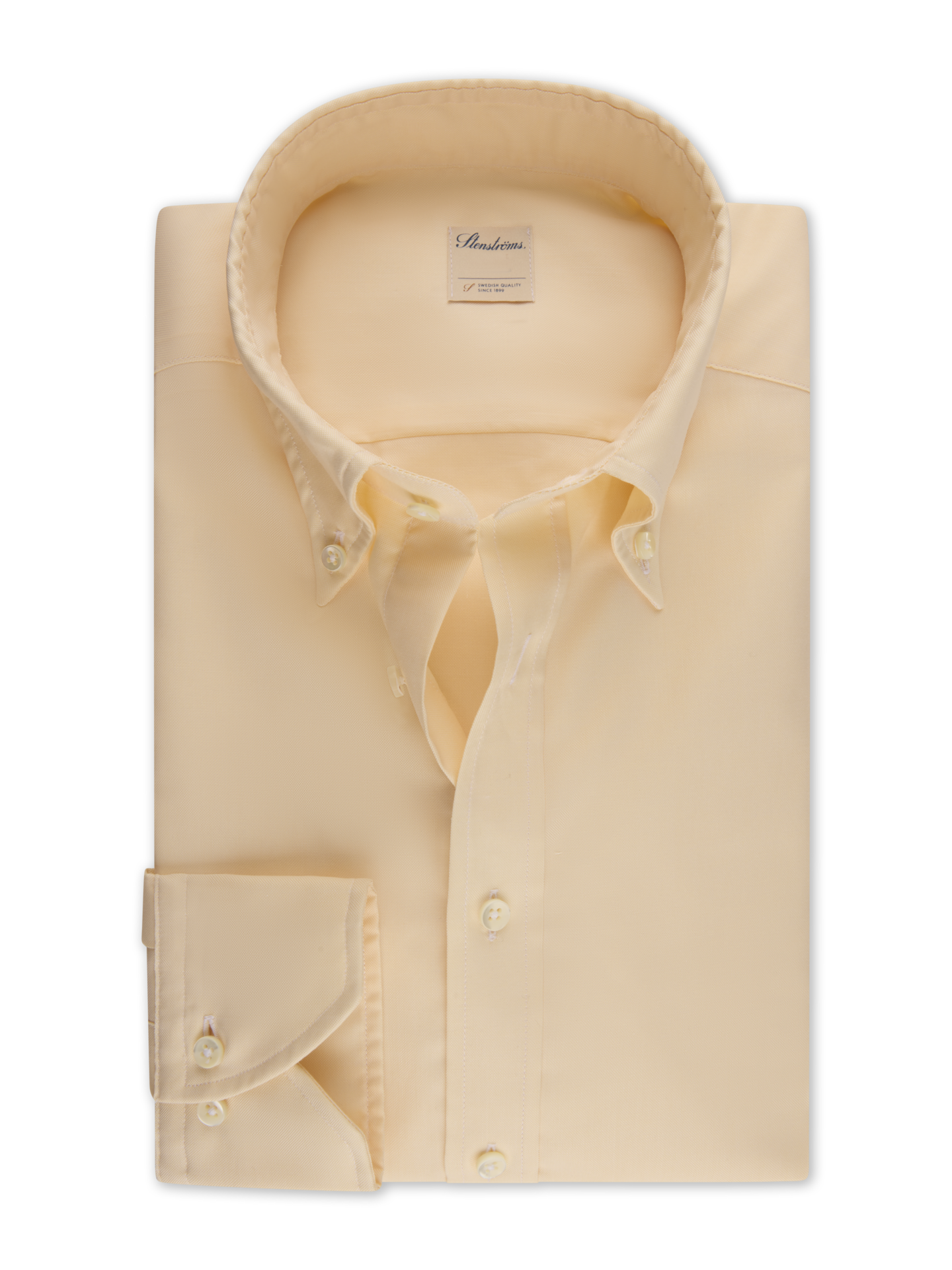 Stenströms Light yellow Oxford Shirt | Men | Men's Shirts | Fitted Body | Size: 3XL | Light yellow | Solid | Long Sleeves