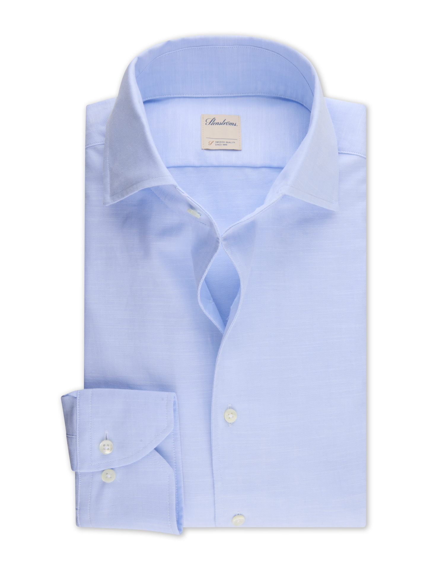 Stenströms Light blue Twill Shirt | Men | Men's Shirts | Fitted Body | Size: XL | Light blue | Solid | Long Sleeves