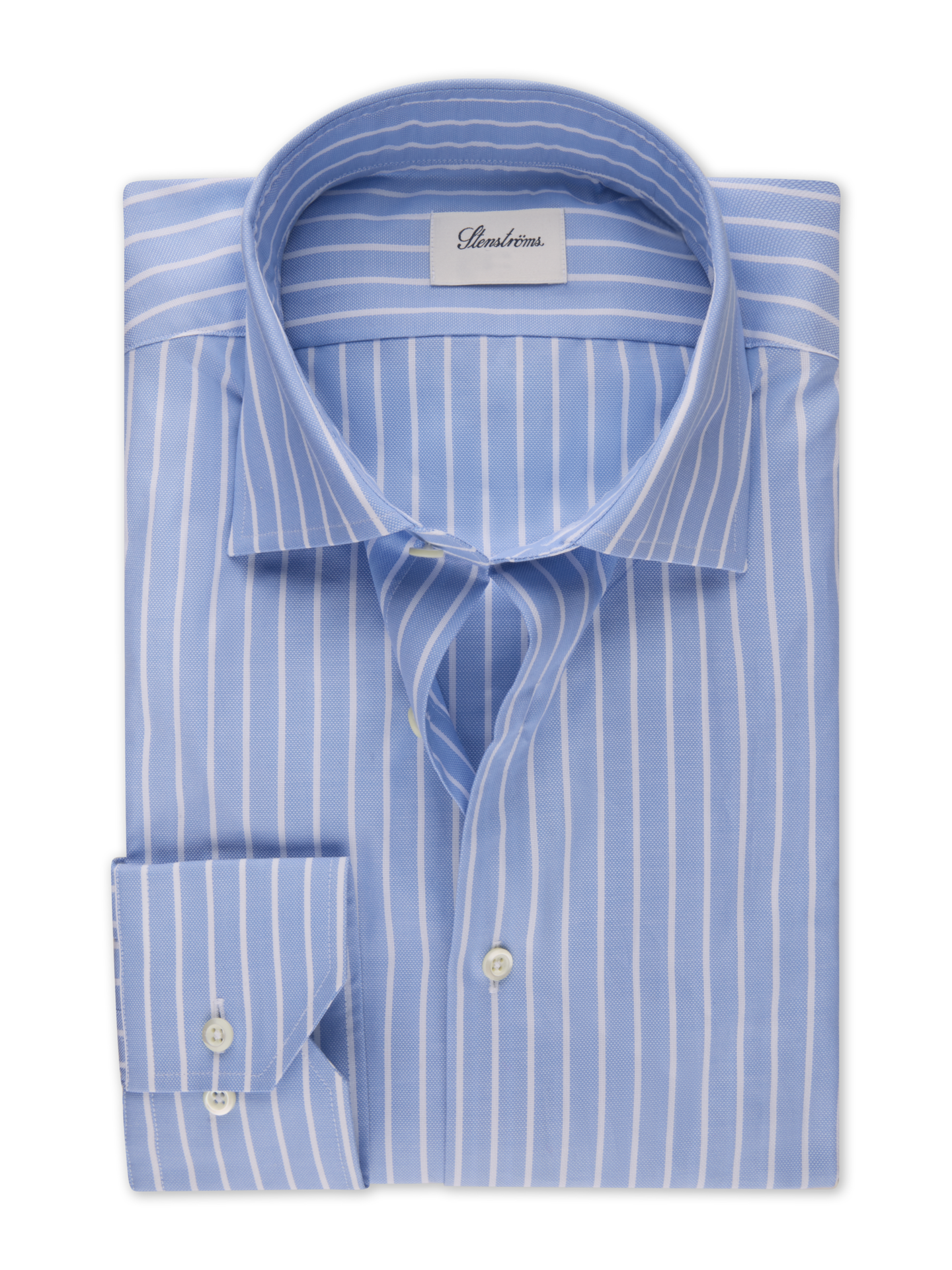Stenströms Blue Striped Twill Shirt | Men | Men's Shirts | Fitted Body | Size: 47 | Blue | Striped | Long Sleeves