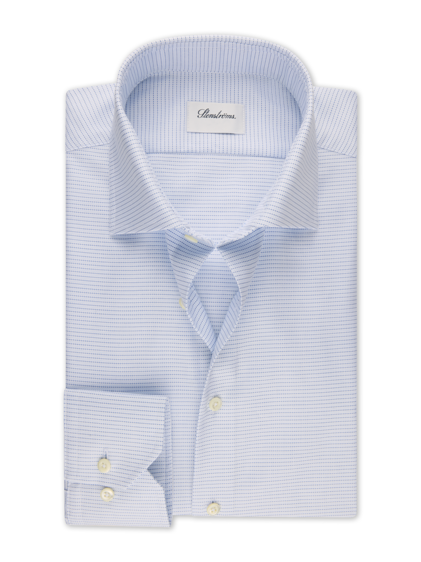 Stenströms Light blue Patterned Oxford Shirt | Men | Men's Shirts | Fitted Body | Size: 37 | Light blue | Solid | Long Sleeves