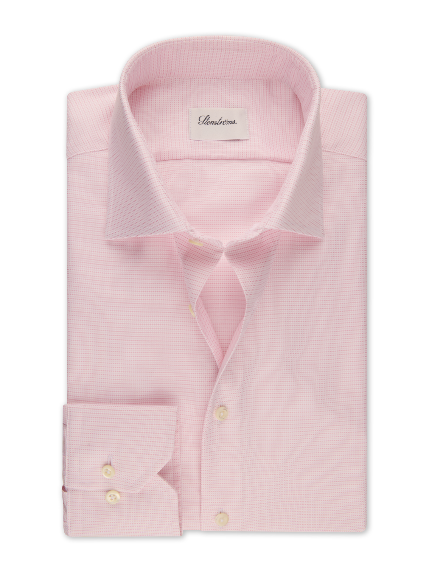 Stenströms Light pink Patterned Oxford Shirt | Men | Men's Shirts | Fitted Body | Size: 44 | Light pink | Solid | Long Sleeves