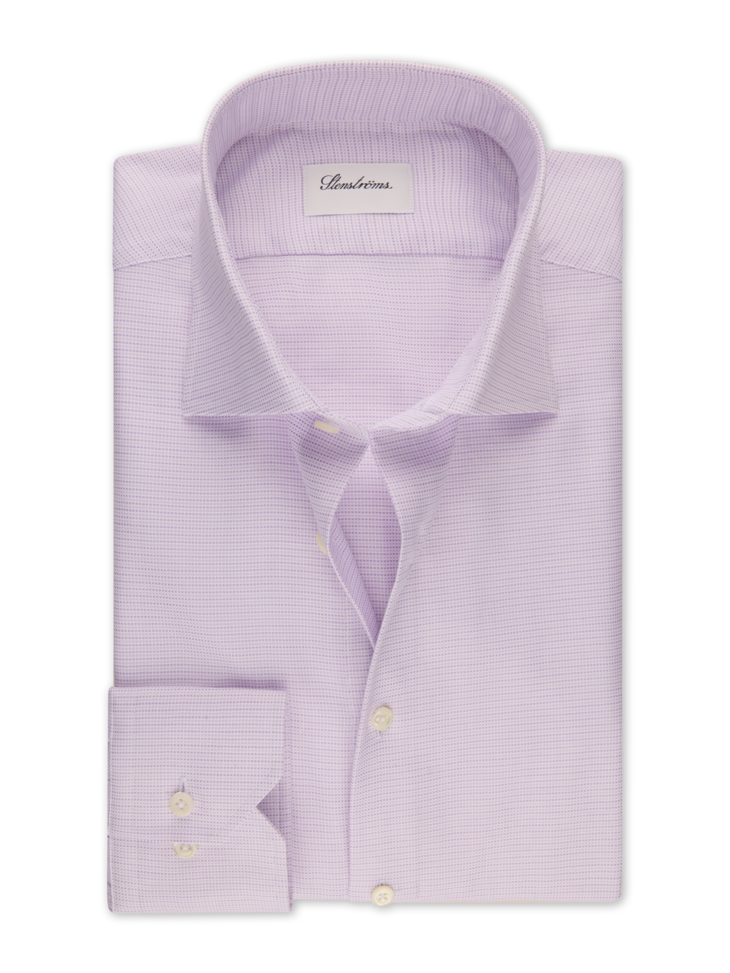 Stenströms Light purple Patterned Oxford Shirt | Men | Men's Shirts | Fitted Body | Size: 38 | Light purple | Solid | Long Sleeves