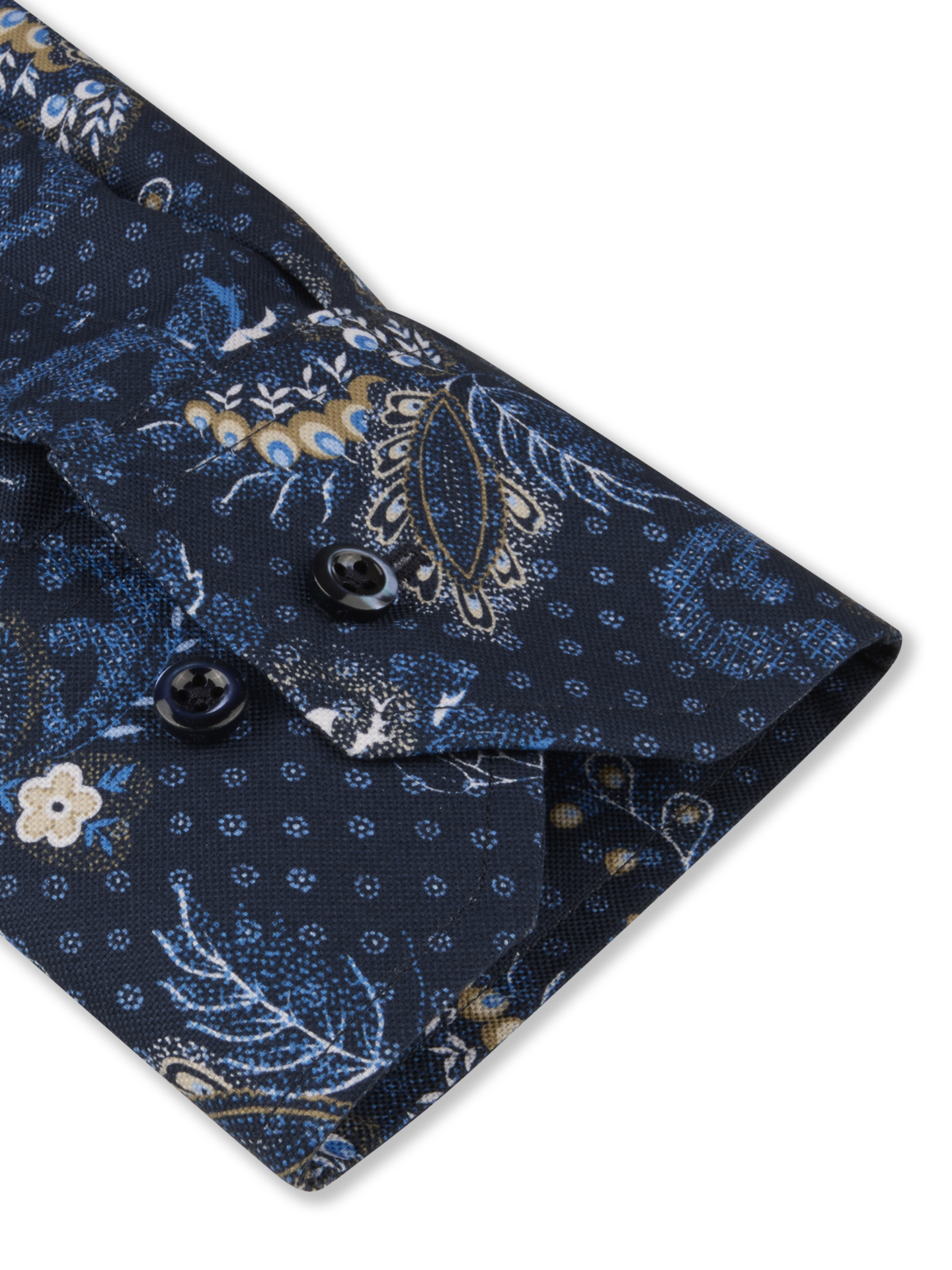 Gemustertes Oxford-Hemd, Navy blau
