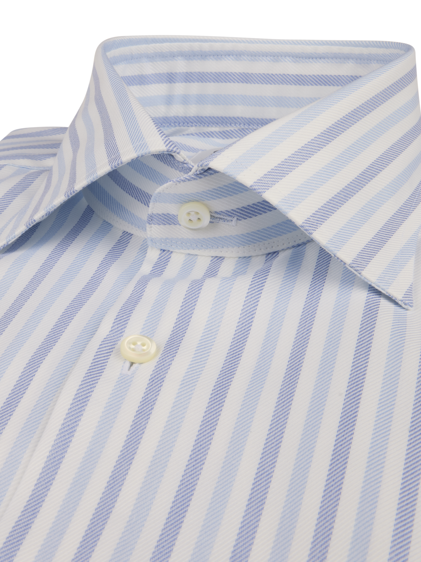 Blue Striped Twill Shirt