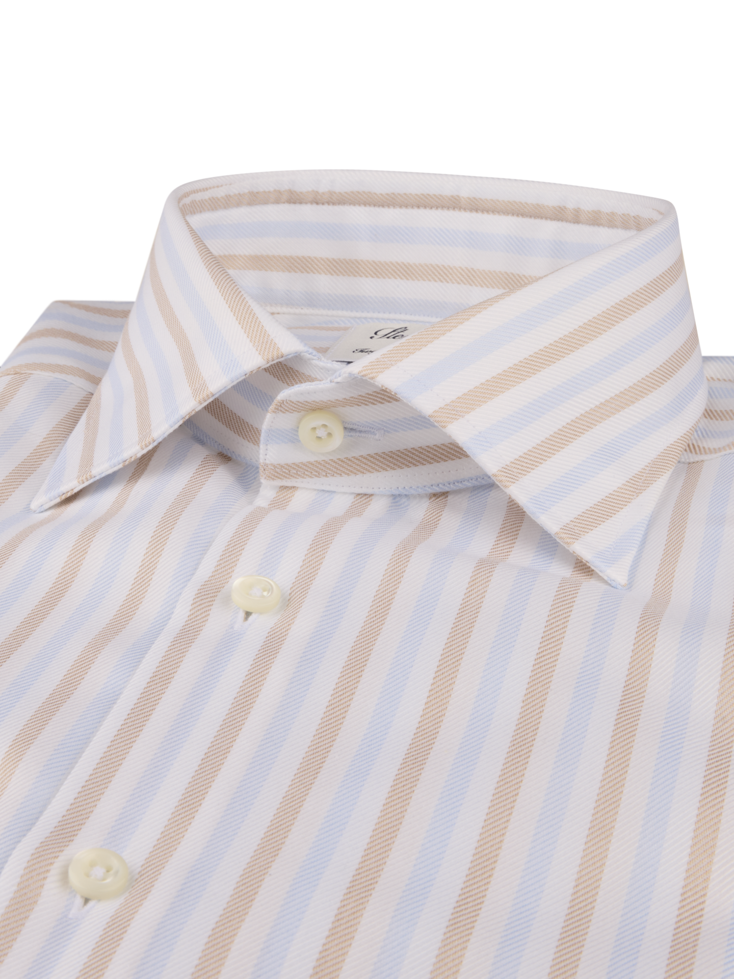 Light brown Striped Twill Shirt
