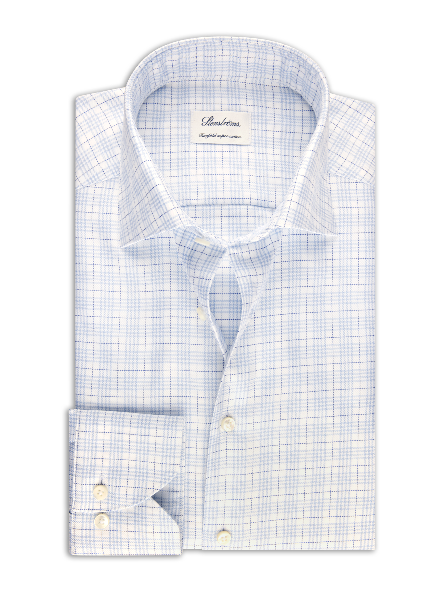 Blue Checked Twill Shirt
