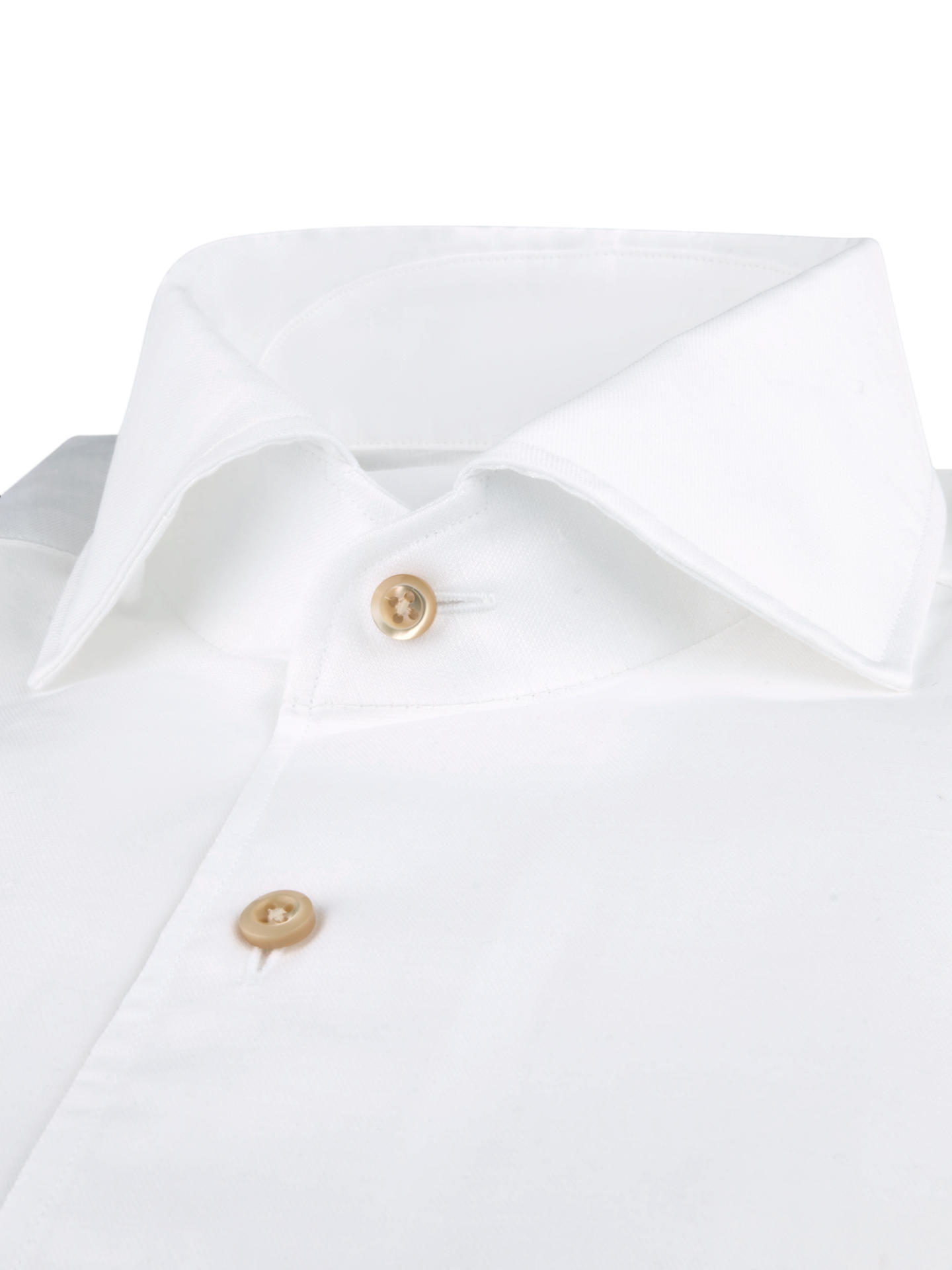 White Cotton/Linen Twill Shirt