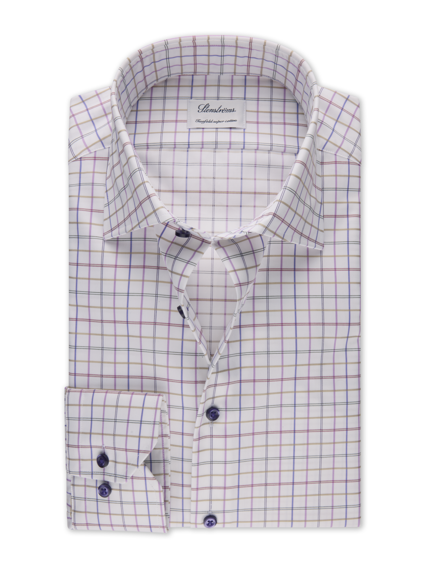 Dark pink Checked Twill Shirt