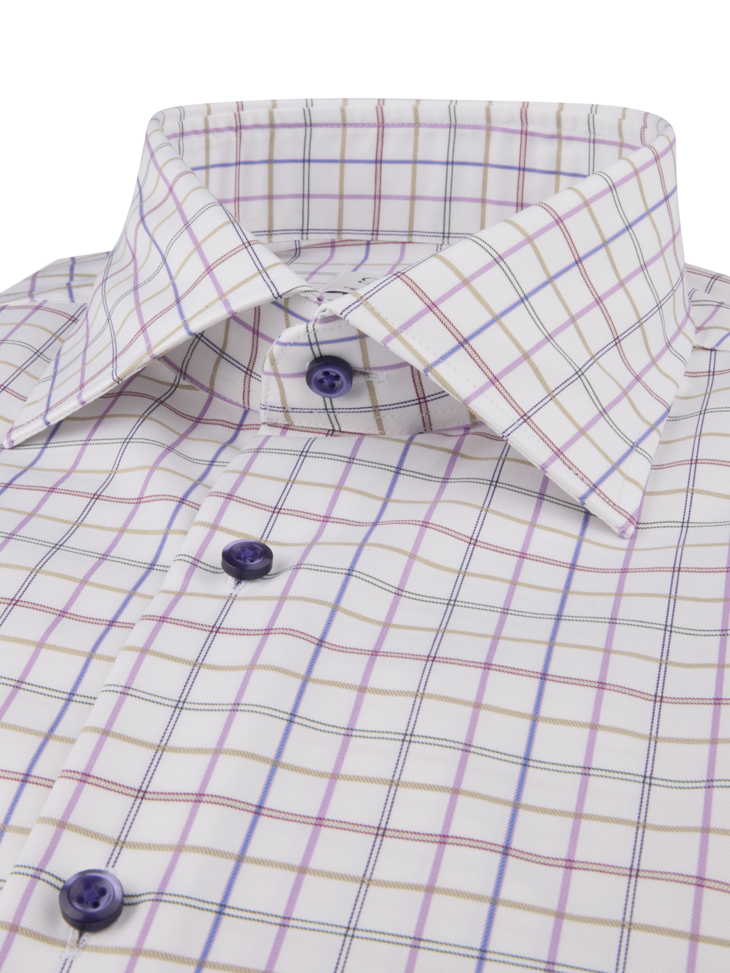 Dark pink Checked Twill Shirt